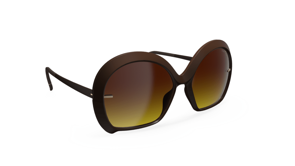 Silhouette Iconic Shades 3200-6230 SLM Yellow Brown Gradient 59-16 Silhouette Iconic Shades 3200 Unisexbrille in Gelb