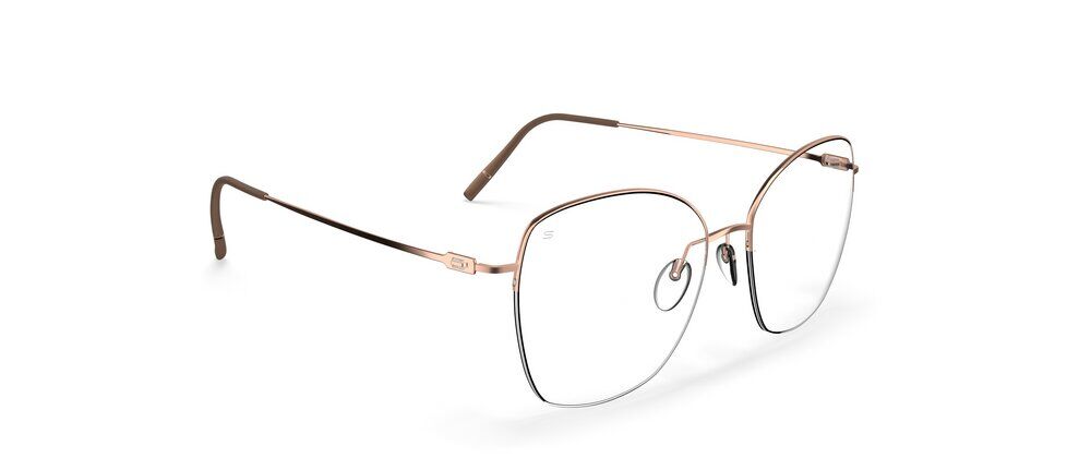 Silhouette Nylor Refined 4573-3530 Glossy Rosegold 55-16 Silhouette Nylor Refined 4573 Damenbrille in Roségold