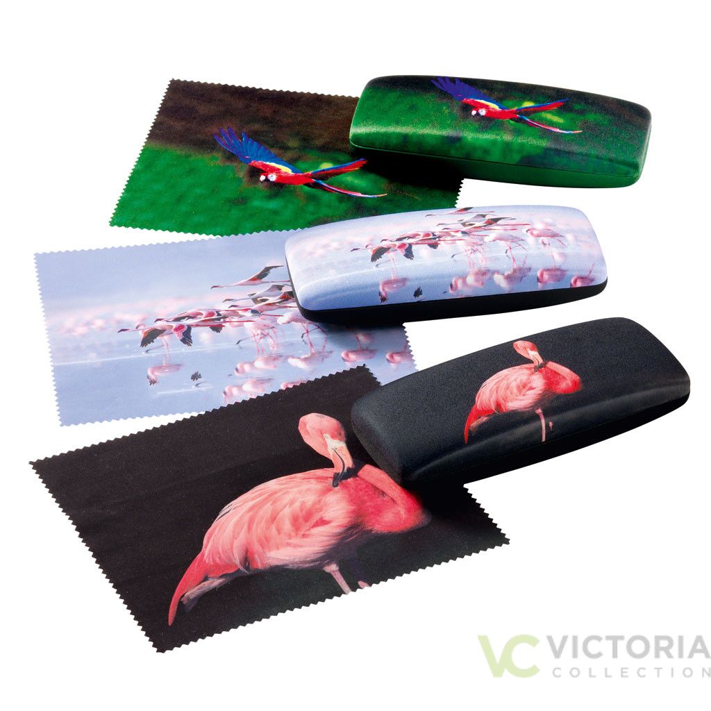 Brillenetui ALITA von Victoria Victoria Brillenetui AMAZONIA mit tropischem Blätterdesign, schwarzem Innenfutter und Mikrofasertuch, in drei Farbvarianten erhältlich