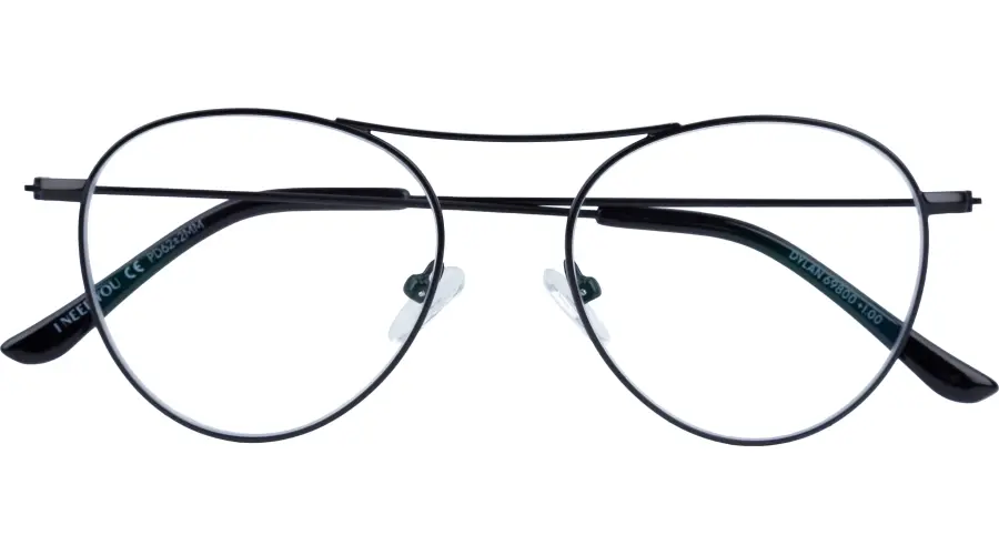 Metall-Lesebrille DYLAN G69800 in Schwarz mit +1.00 Dioptrien