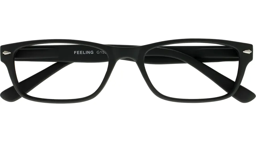 500 Schwarze Kunststoff-Lesebrille FEELING G15500 mit Federscharnier
