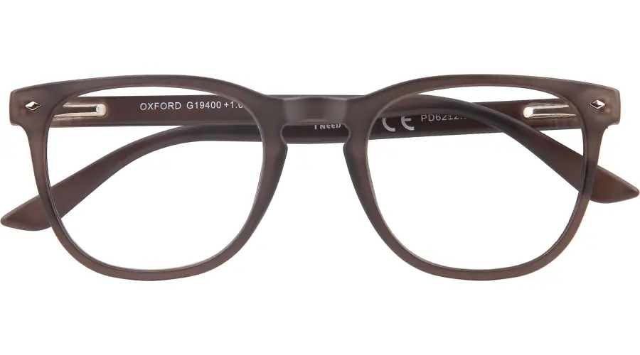 OXFORD Fertiglesebrille in anthrazit mit Federtechnik und Etui