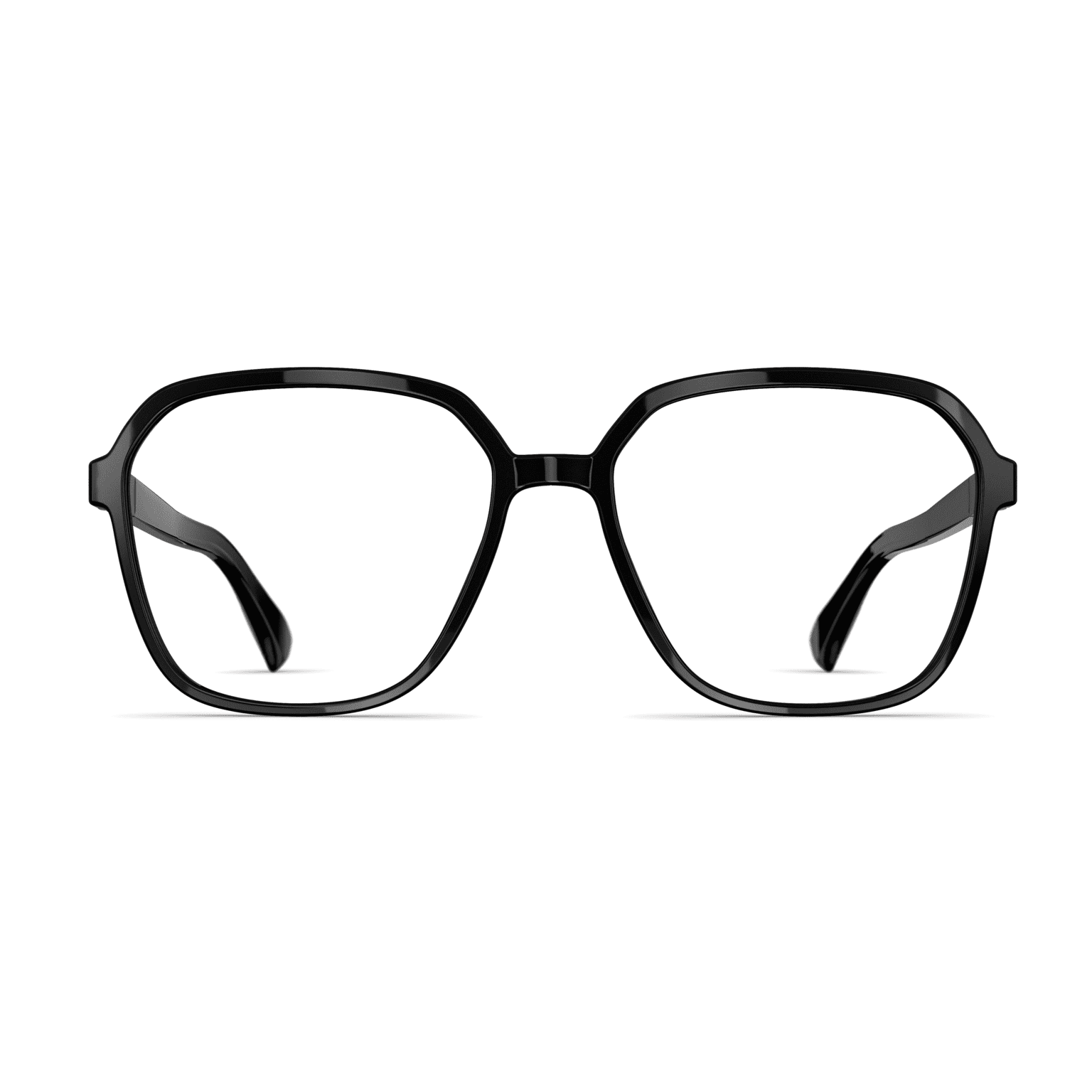 Abbildung der Unisexbrille Neubau Lou T169 in Schwarz mit rechteckigem Rahmen, schlichtem Design und modernen Details.