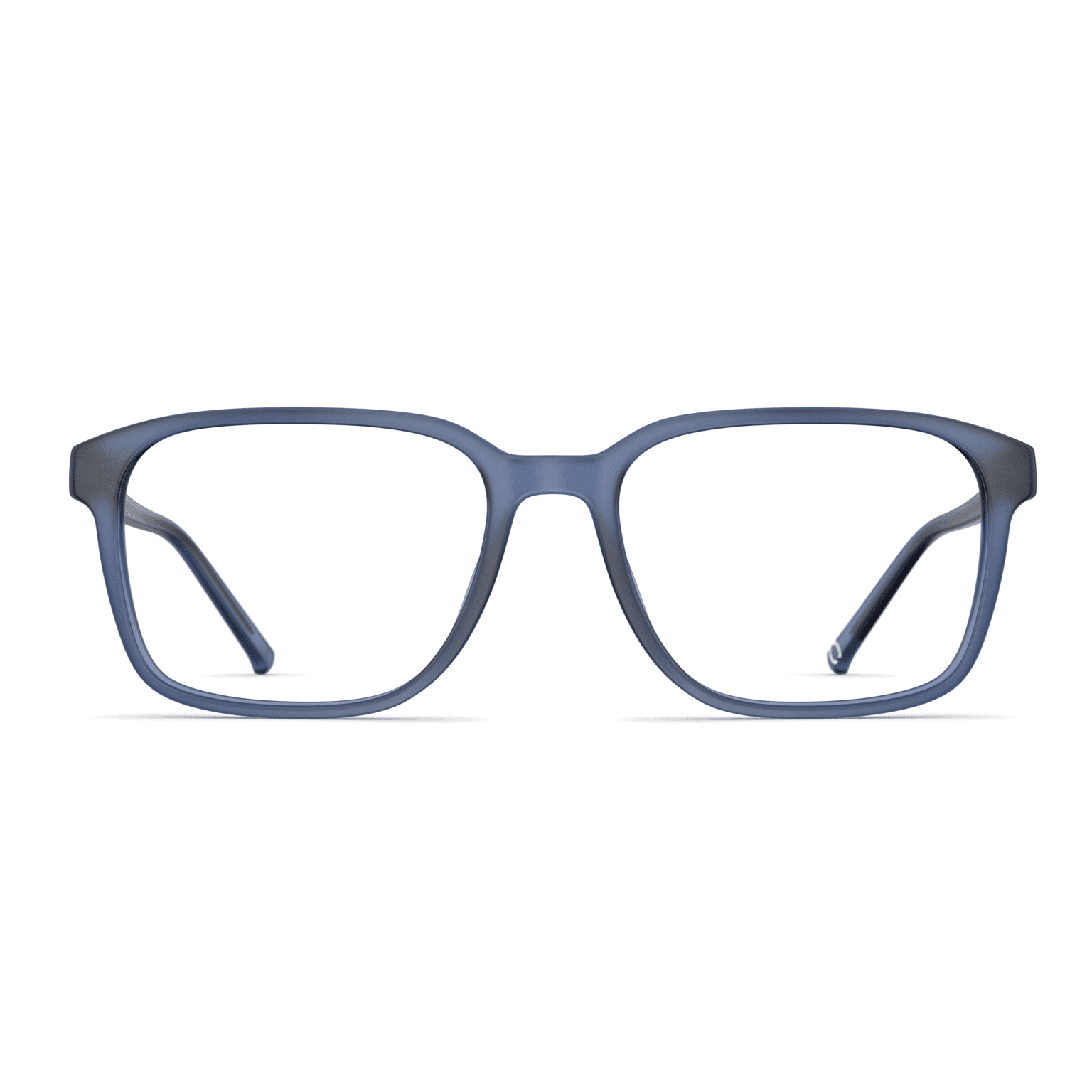 Unisexbrille Neubau Bob II T193 mit rechteckigem Gestell in mattem Blau, leicht und modern designt.