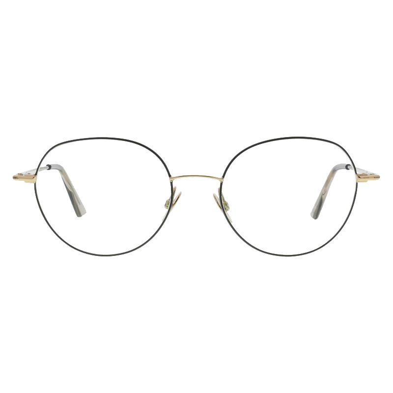 Unisexbrille Colibris Siggi mit runden Gläsern und dünnem Metallrahmen, Ansicht von vorne.