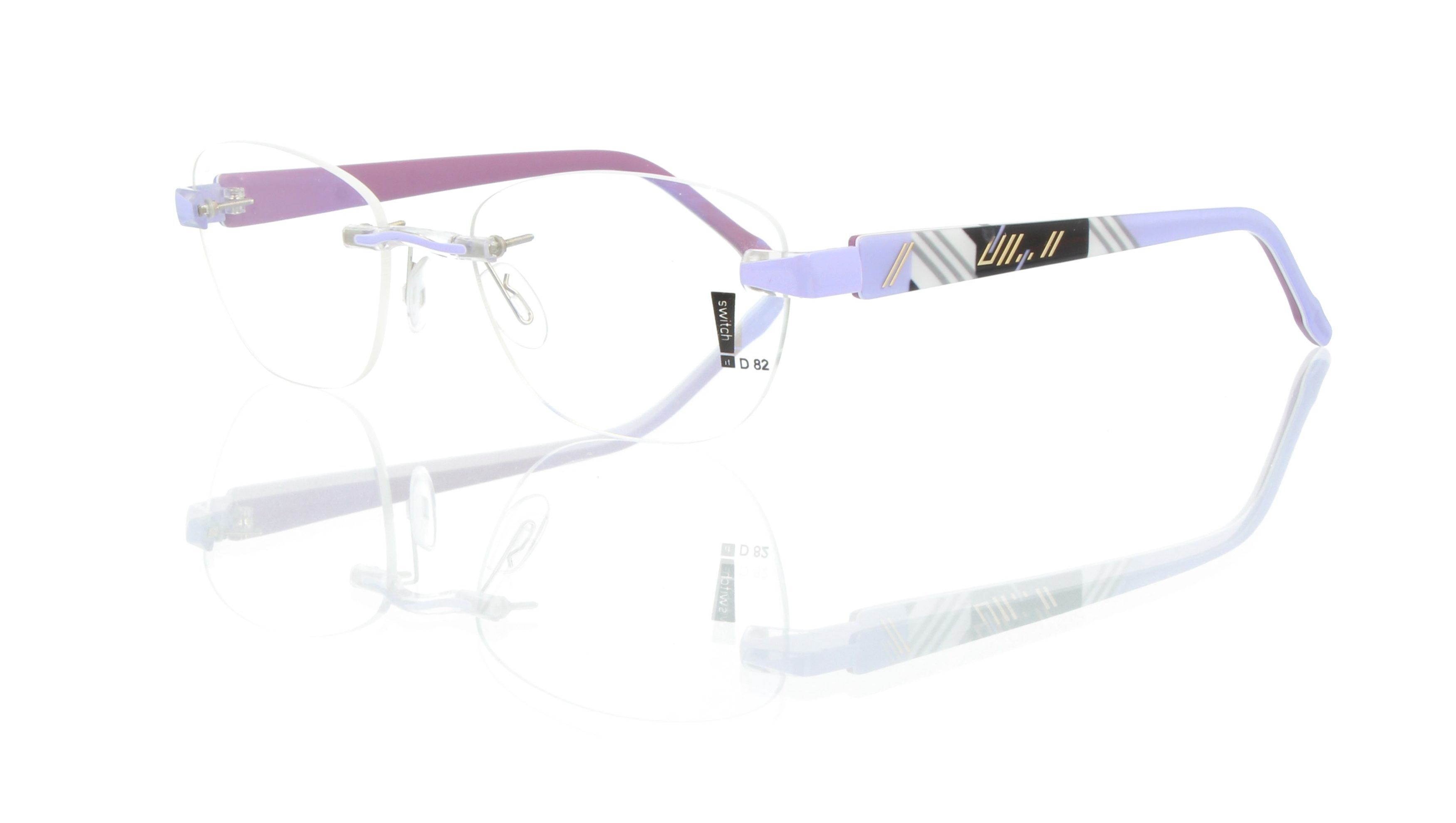 Switch It Garnitur 9171 Damenbrille Violett Weiß Schwarz Innen Creme Streifen (2) Switch It Garnitur 9171 Damenbrille Violett Weiß Schwarz Innen Creme Streifen (2)