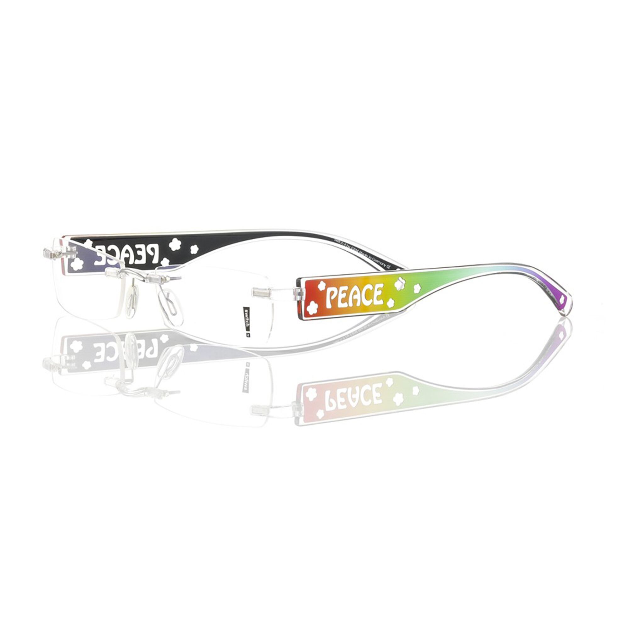 Switch It Garnitur 2007 Damenbrille Herrenbrille Peace Jamaica Design