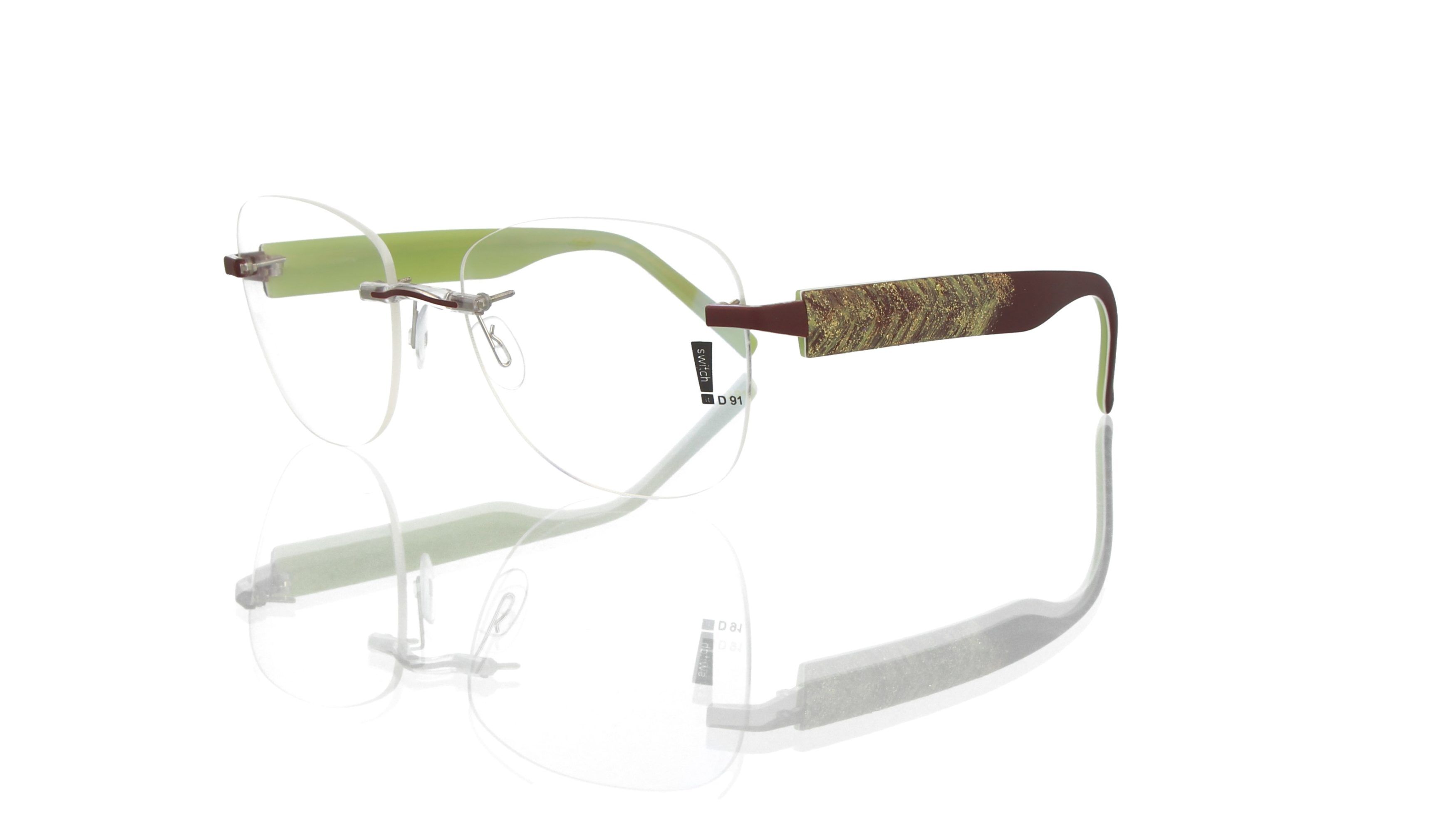 Switch It Garnitur 2480 Damenbrille Braun Matt Olivgold Glitter Innen Grün (2) Switch It Garnitur 2480 Damenbrille Braun Matt Olivgold Glitter Innen Grün (2)