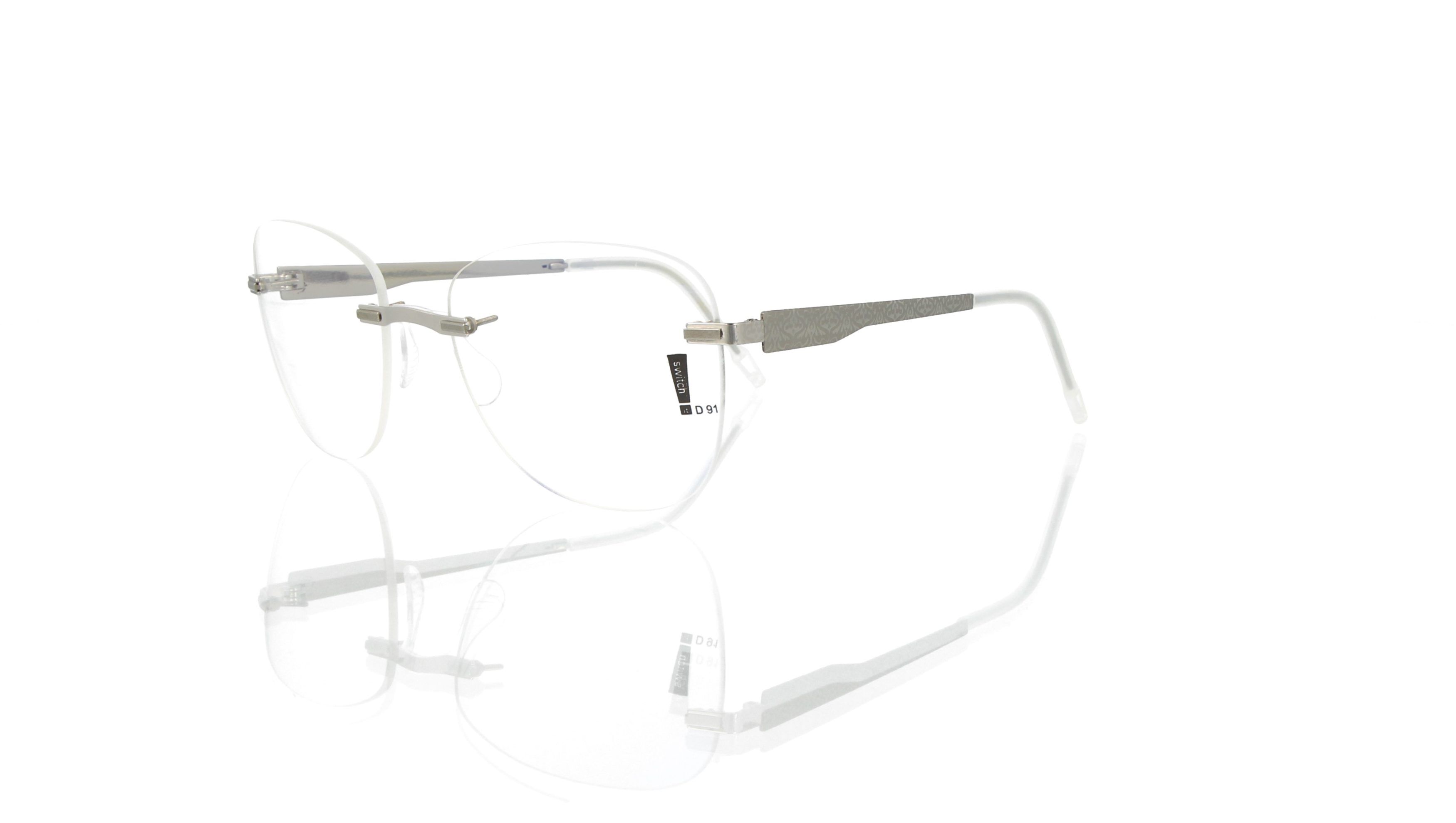 Switch It Garnitur 4017 Damenbrille Palladium Art Deco Matt (2)