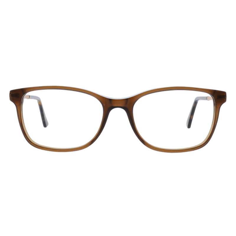 mathilda103 Damenbrille Colibris Mathilda in braunem Acetat, rechteckige Fassung, frontalansicht.