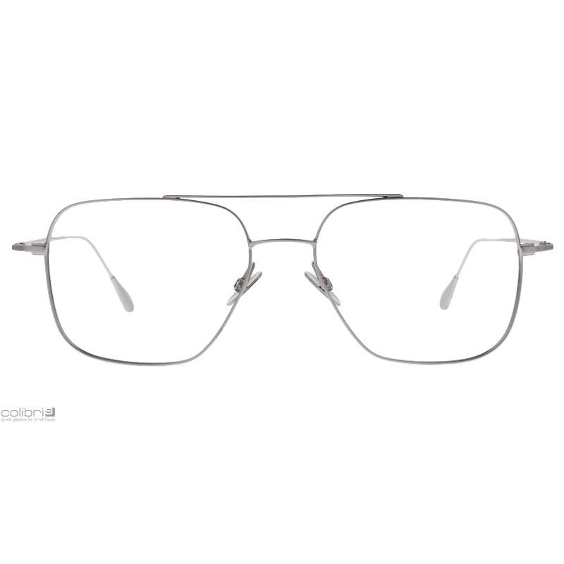 Colibris Samu 2m01 Herrenbrille Colibris Samu aus Metall mit eckigem, silbernem Rahmen, frontal auf weißem Hintergrund.