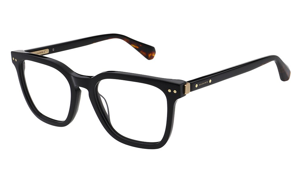 All Saints ALS1012 Unisexbrille in Schwarz mit rechteckiger Form