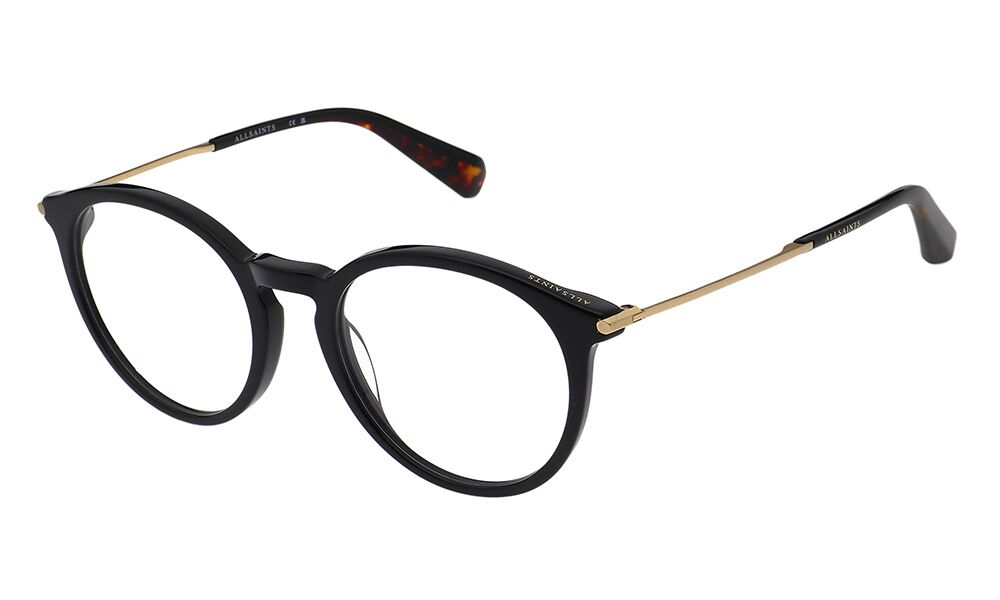 ALS1021 001 52-20 All Saints ALS1021 Damenbrille in Schwarz mit runder Form