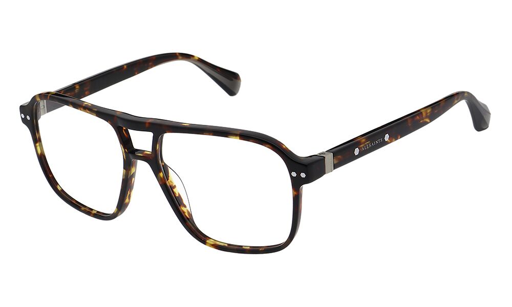 All Saints ALS1031 Herrenbrille in Braun mit Pilot Form