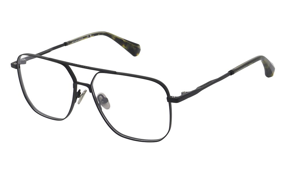 All Saints ALS3010 Unisexbrille in Schwarz mit Pilot Form