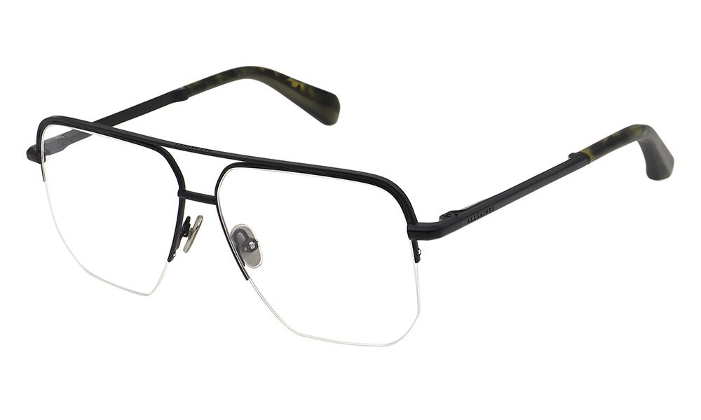 All Saints ALS3016 Unisexbrille in Schwarz mit Pilot Form