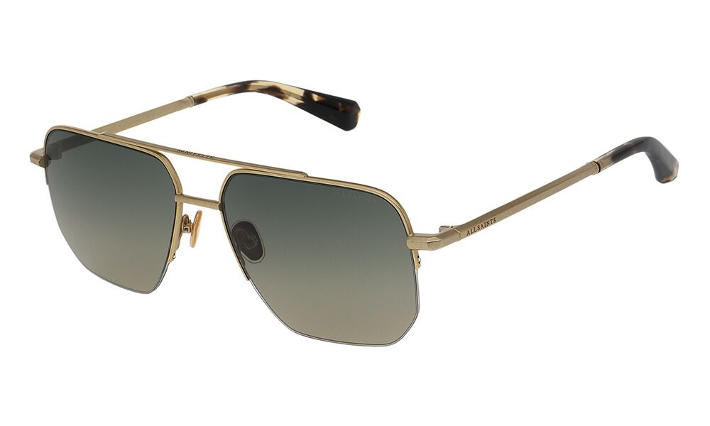 ALS7013 400 56-15 All Saints ALS7013 Herrenbrille in Goldfarben mit quadratisch trapezfoermiger Form