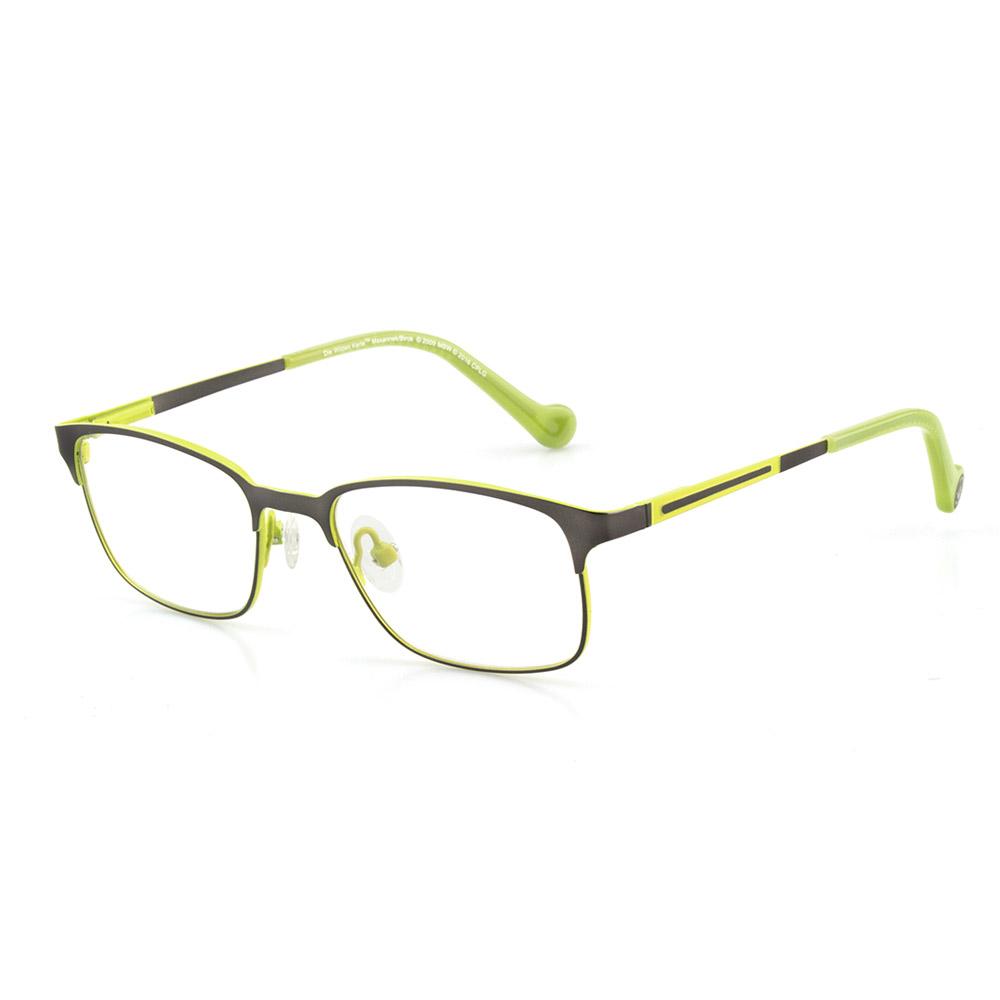 Kinderbrille Die wilden Kerle IVKO DWK43, schwarzes Gestell mit grünen Details.