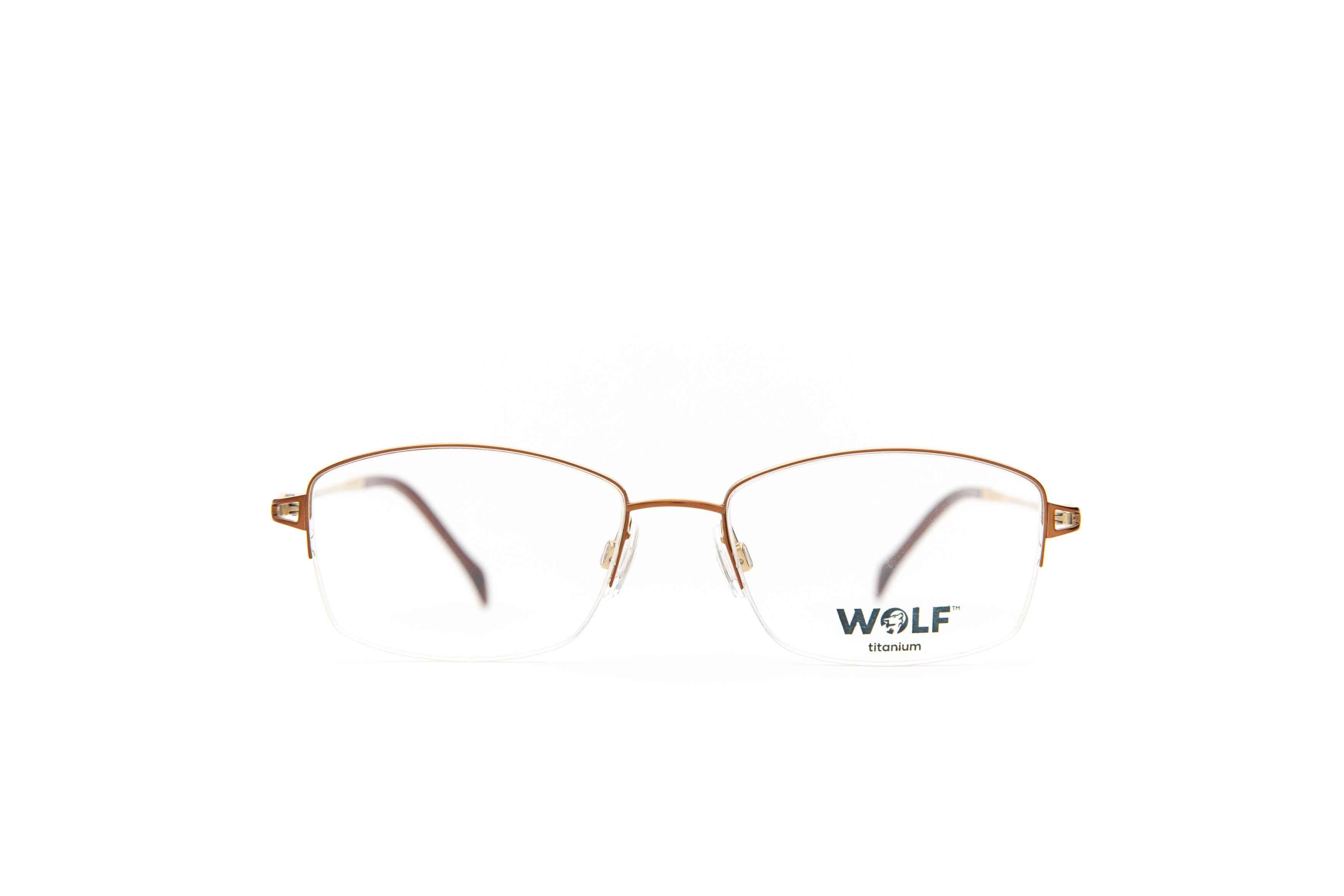 Brille Wolf 5008 C34 52 16 135 Gold Braun Frontal Lg4b7521