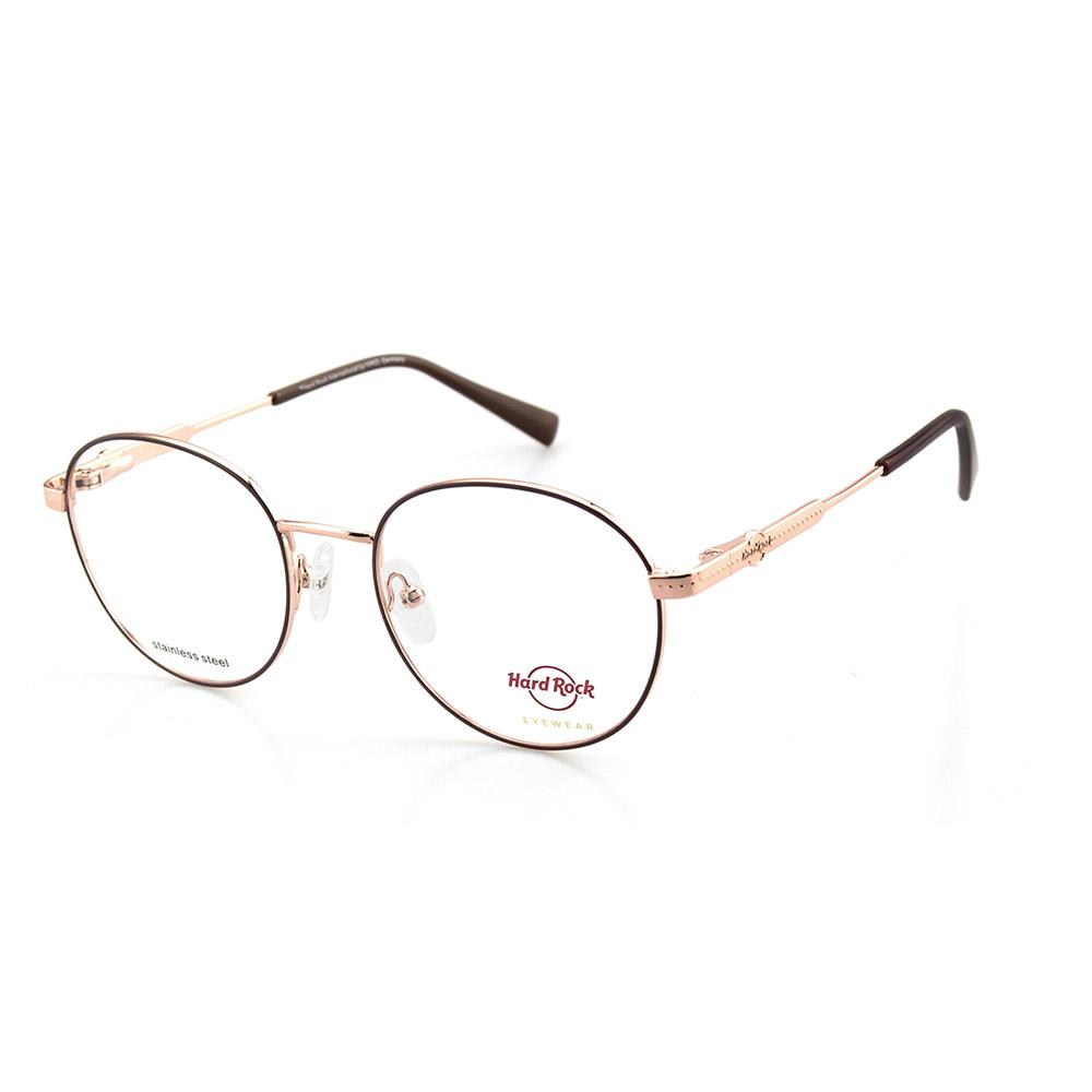 Unisexbrille Hard Rock von IVKO HR 26 mit runden, goldenen Rahmen und schwarzen Bügeln. Ideal für trendiges Aussehen.