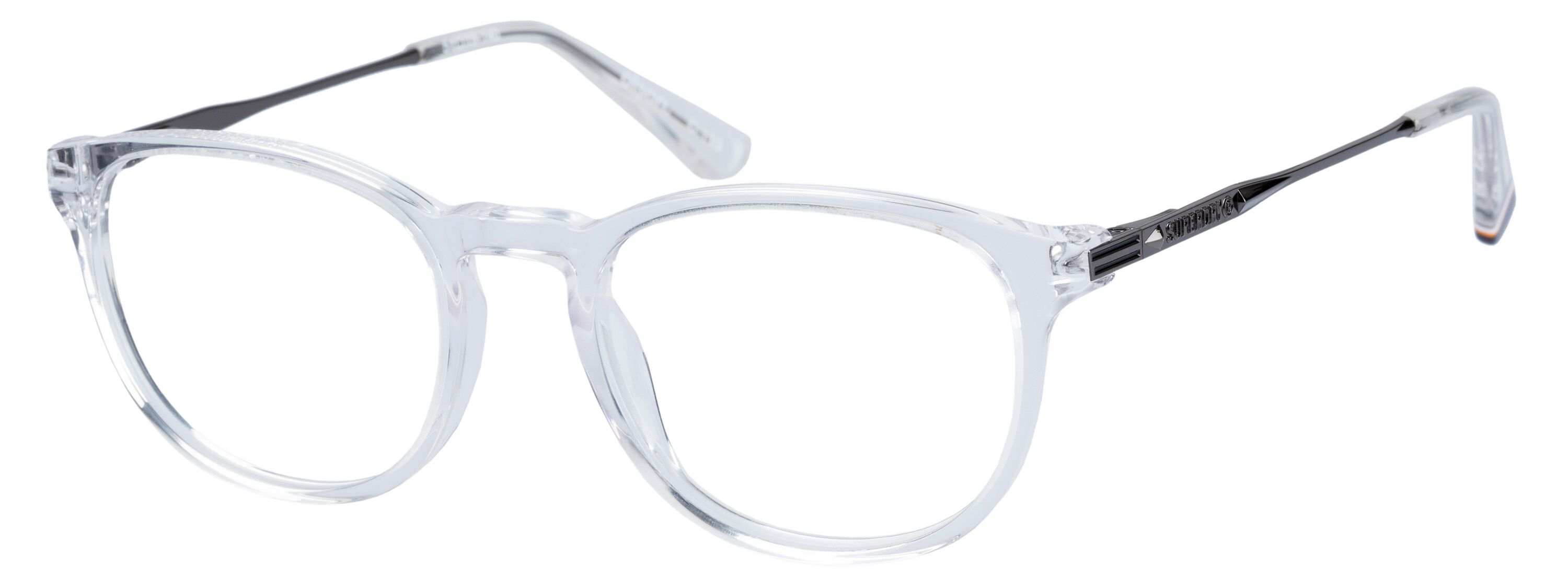 Superdry 991054 Damenbrille in Crystal Brown Fade mit runder Vollrandfassung und 51 mm Glasbreite