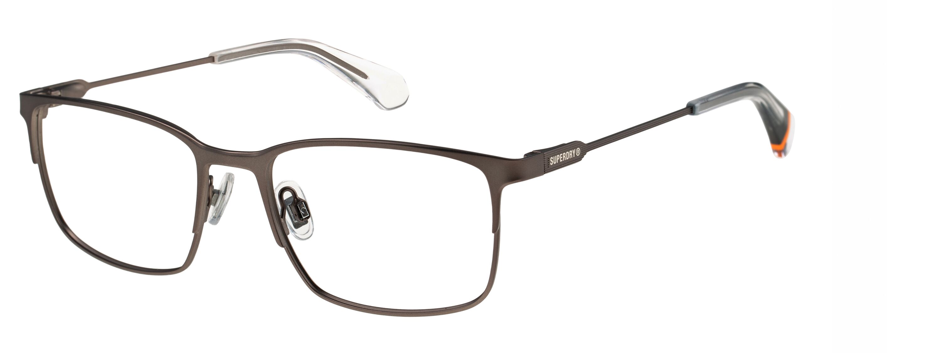 Superdry Superdry 992065-30 52-17 Superdry 992065 Herrenbrille in mattem Khaki mit eckigem Design und Metallrahmen