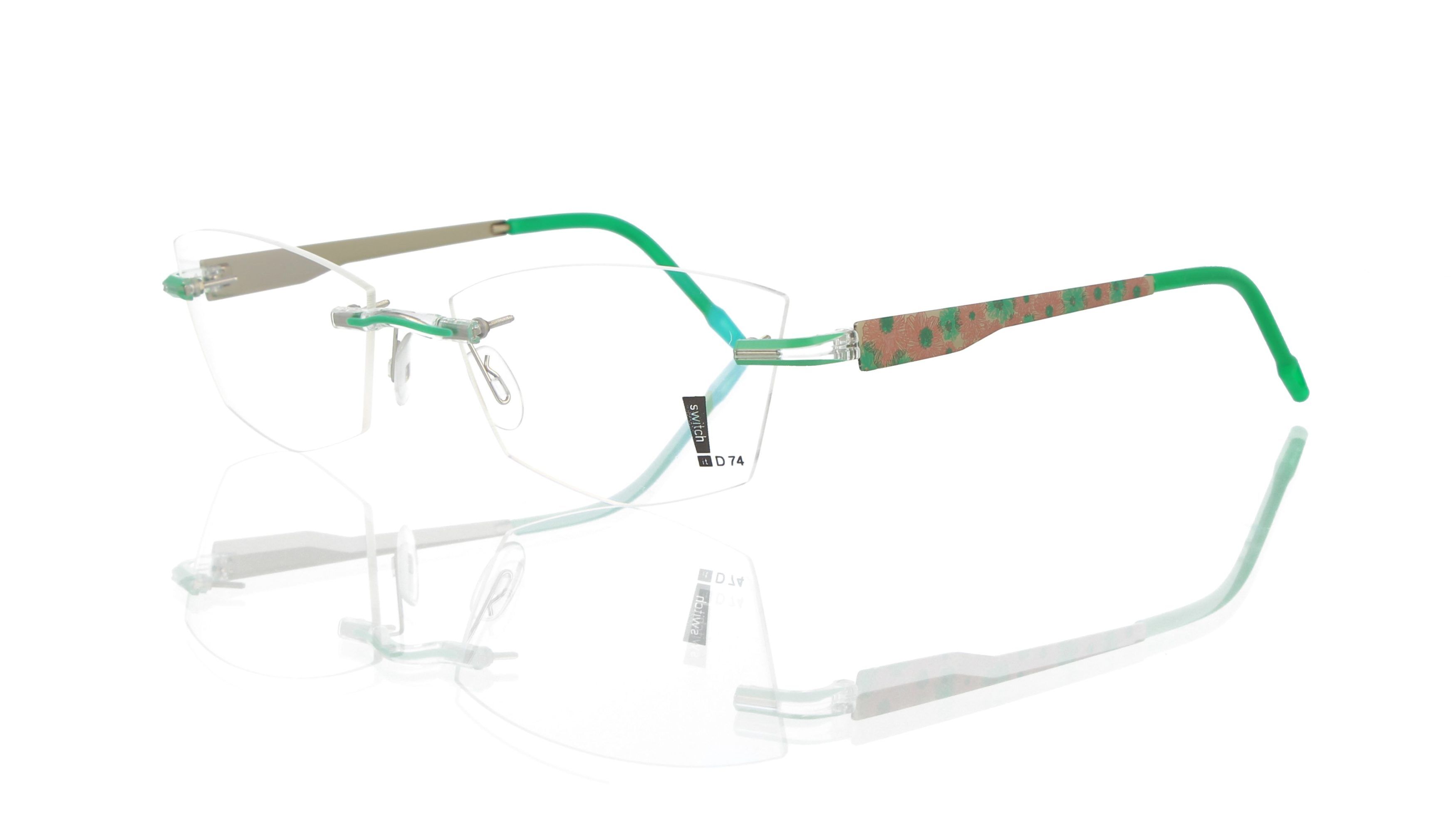 Switch It Garnitur 3333 Damenbrille Gold Grün Kupfer Innen Gold Glanz (2)