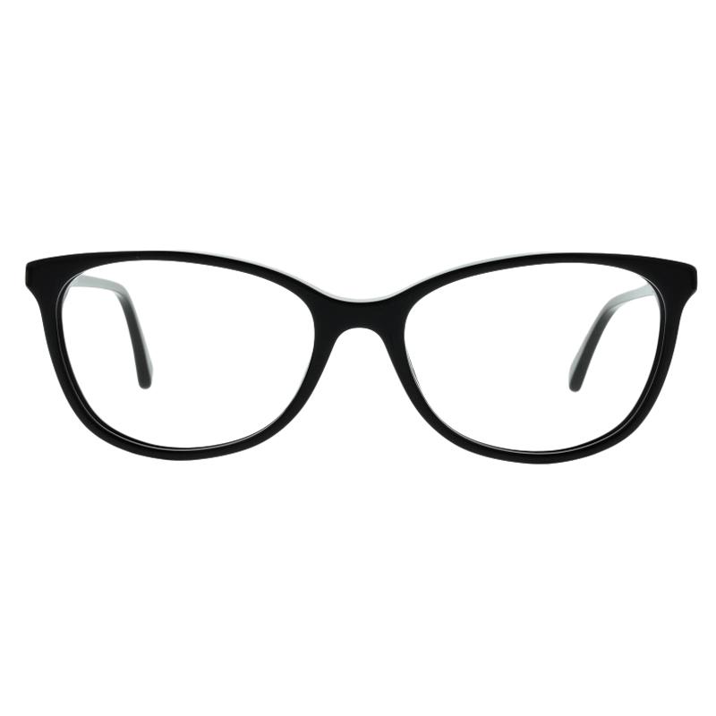 Damenbrille Colibris Hermine in Schwarz, rechteckige Fassung, vorne frontal abgebildet.