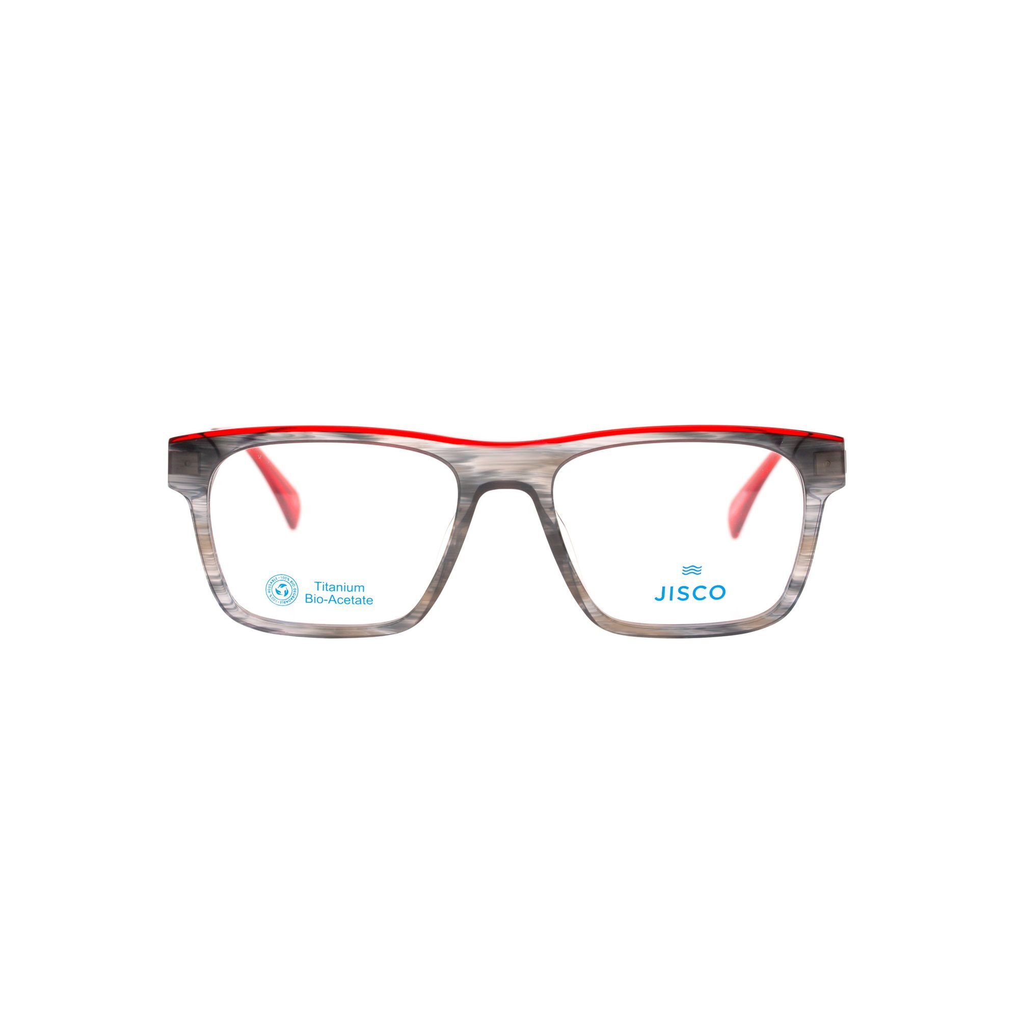 Brille 0814 Jisco Eav Gy 54 19 145 Grau Rot Frontal (neutral) Lg4b2640