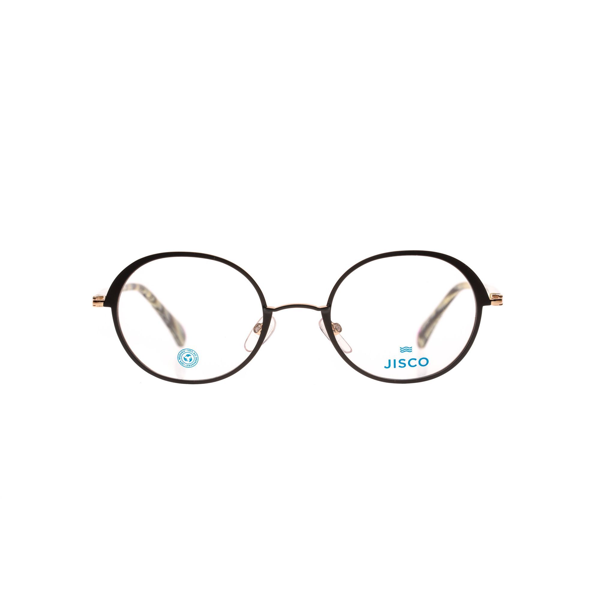 Brille 1093 Jisco Mona Bkgd 49 21 145 Schwarz Gold Frontal (neutral) Lg4b2919