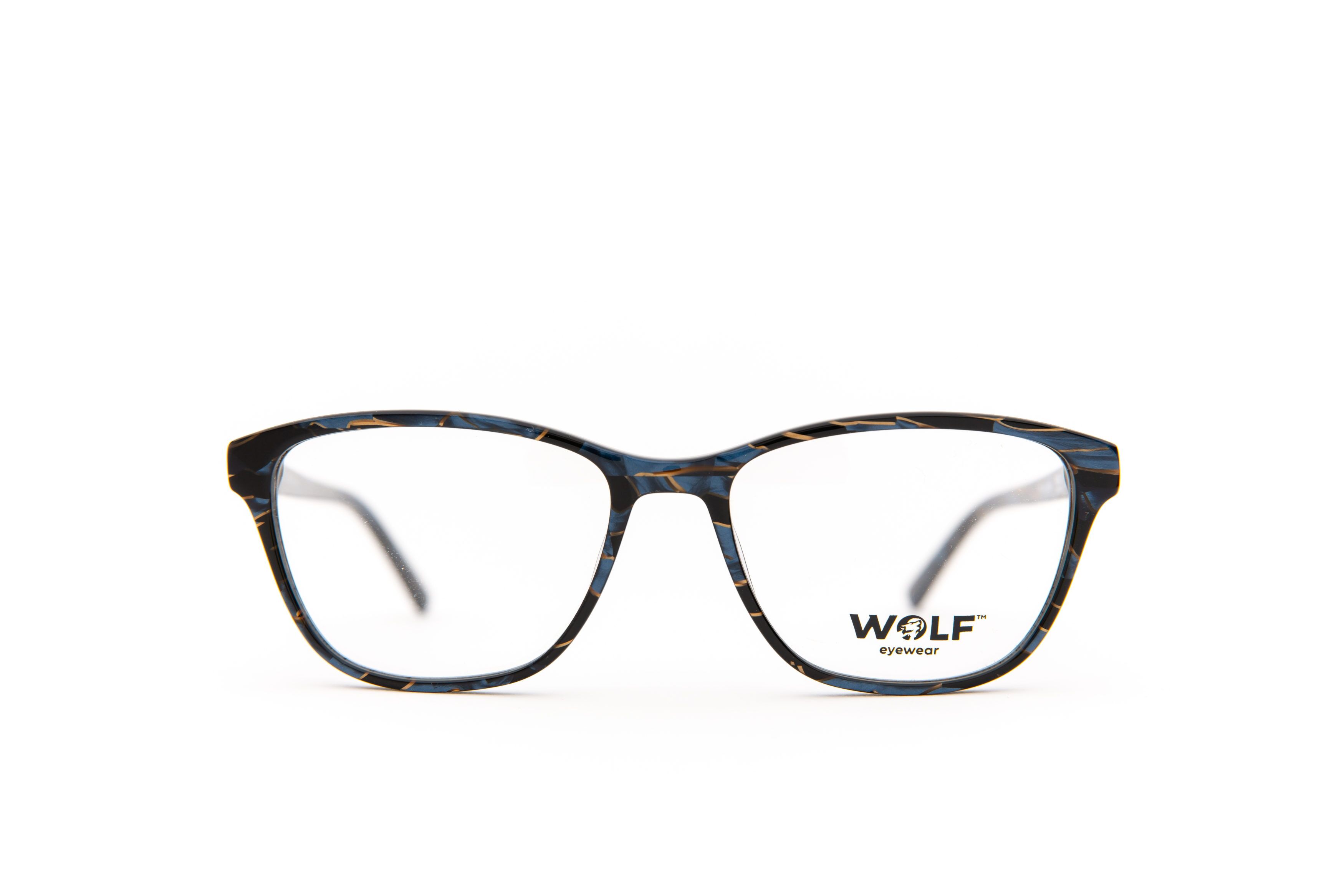 Brille Wolf 3082 C10 53 16 140 Bunt Blau Gold Schwarz Frontal Lg4b7482