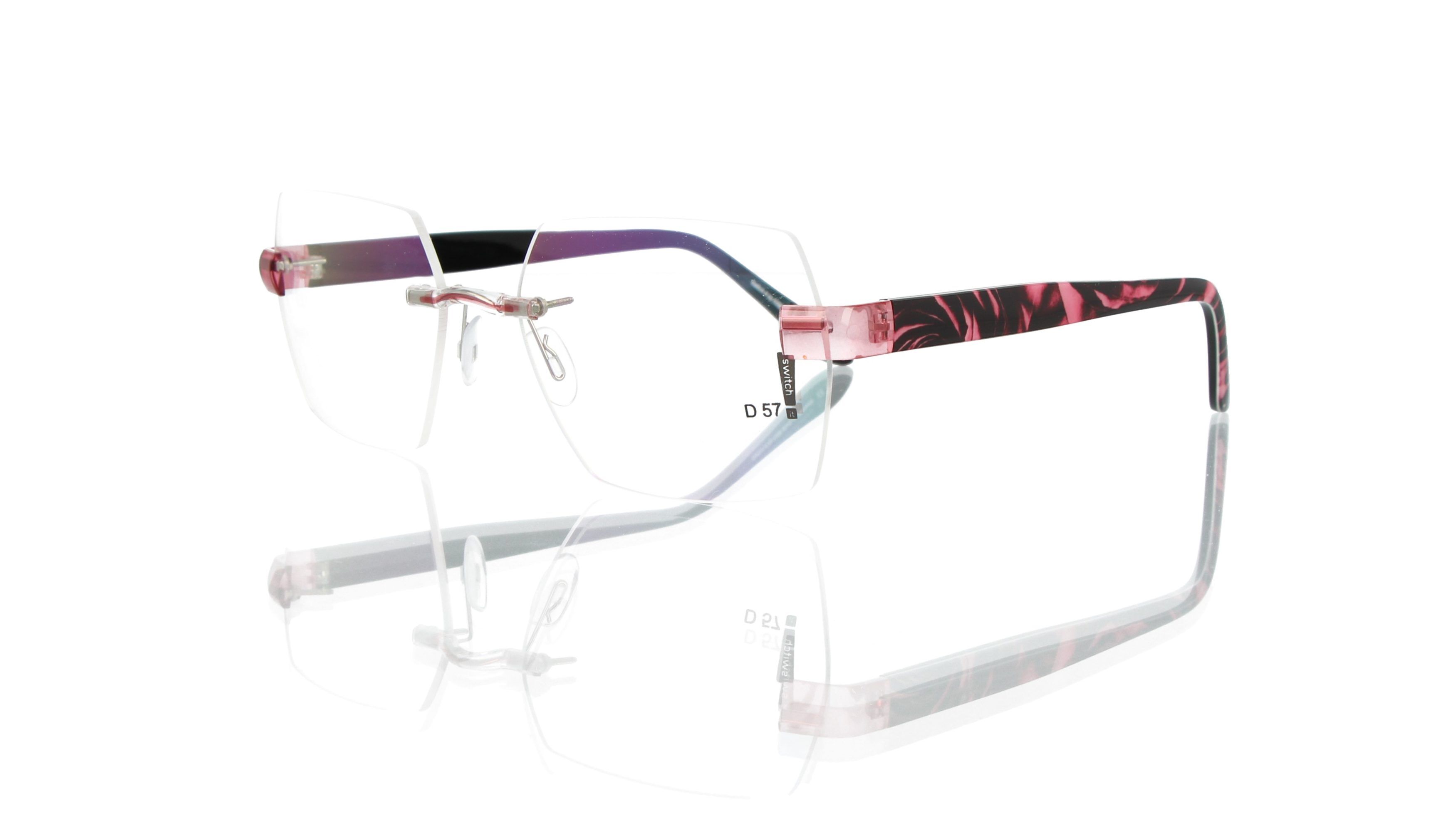 Switch It Garnitur 0242a Damenbrille Schwarz Rosa Innen Schwarz (2)