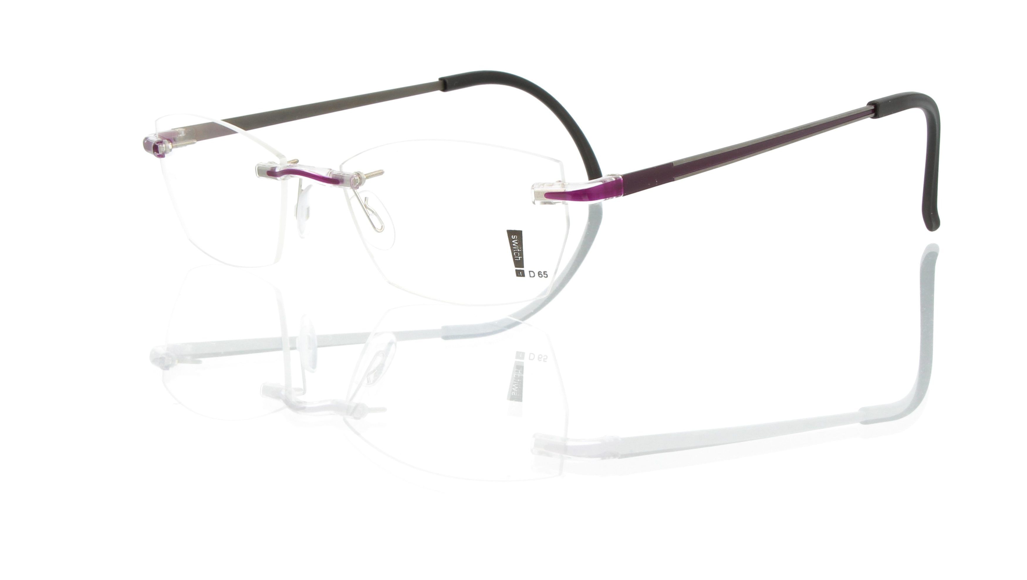 Switch It Garnitur 4015 Damenbrille Ruthenium Violett (2)