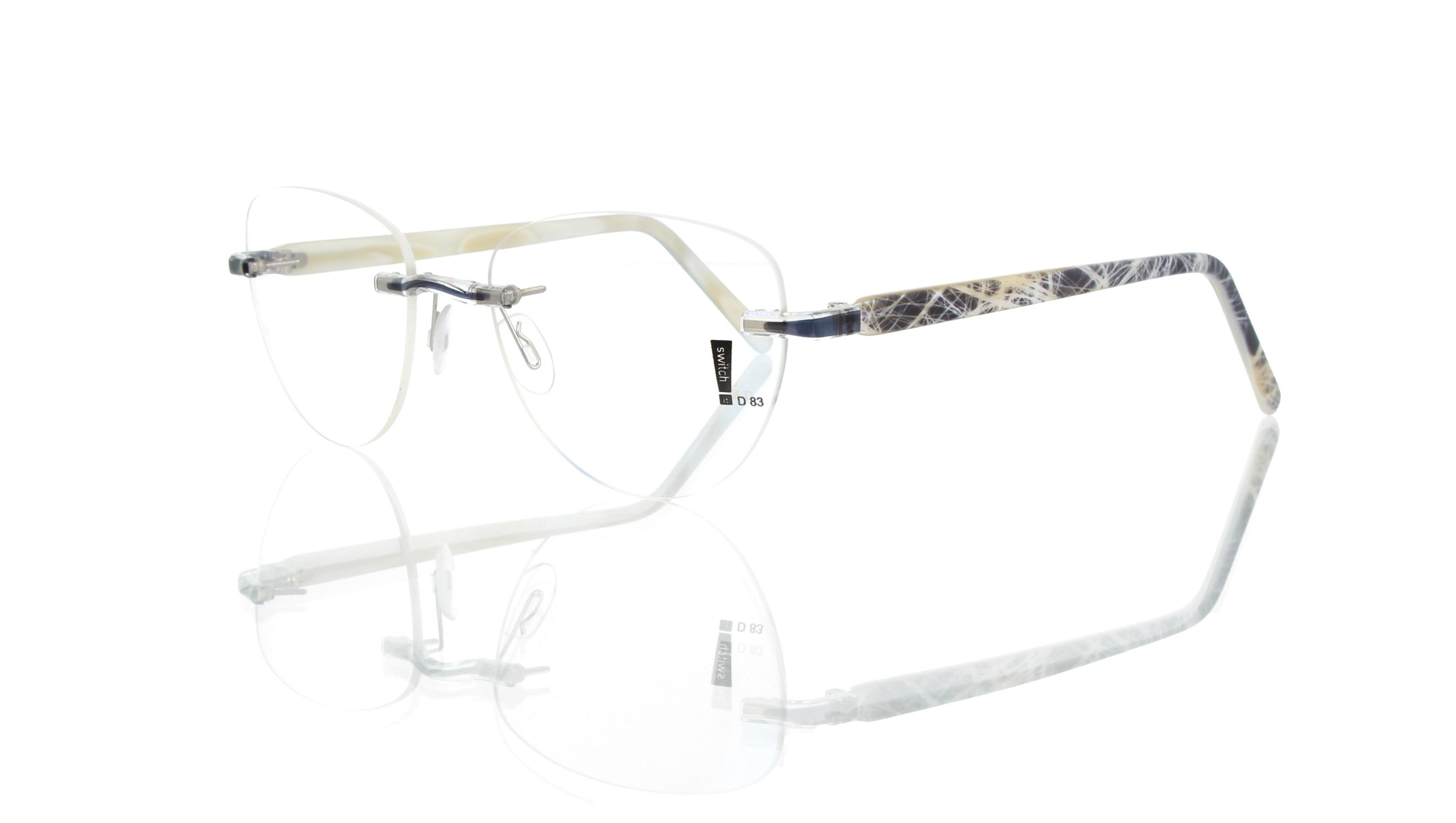 Switch It Garnitur 9190 Damenbrille Creme Anthrazit Netz Innen Creme (2)