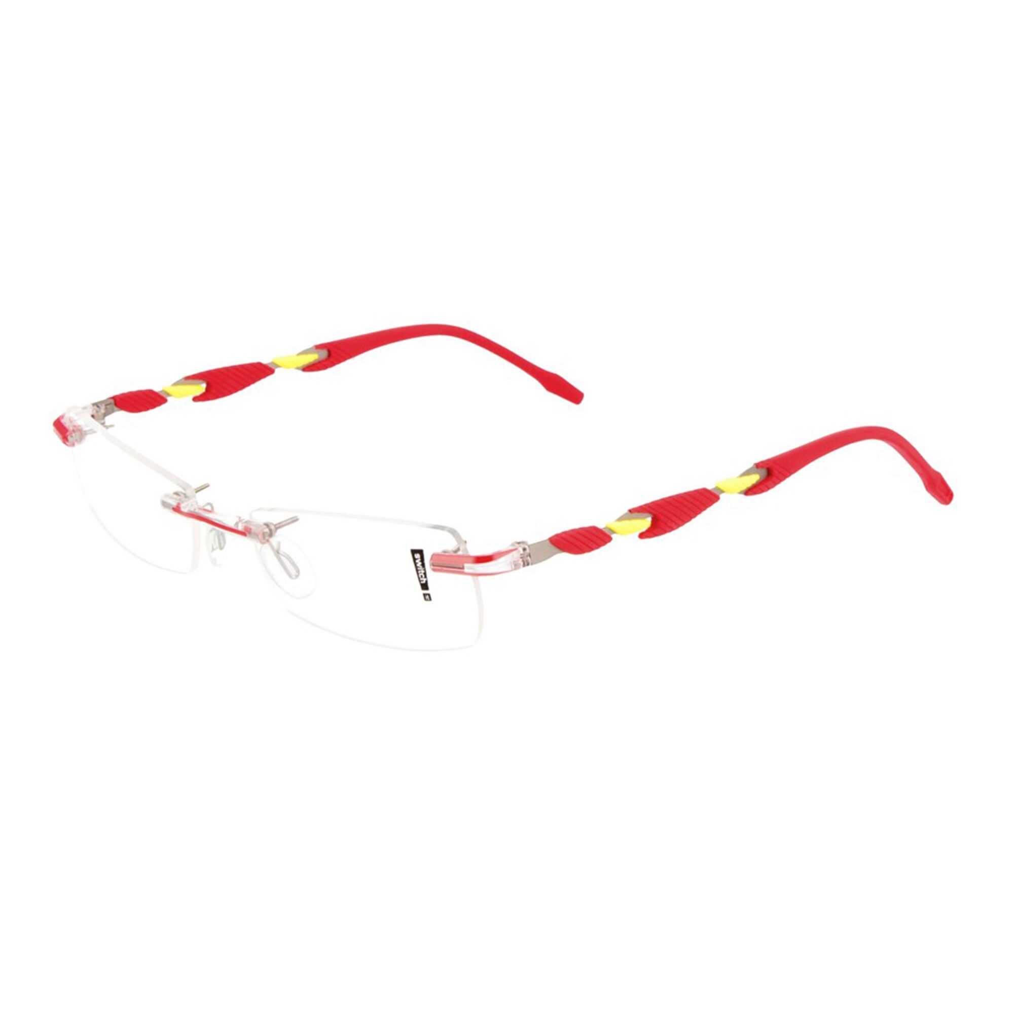 Switch It Garnitur 2289 Damenbrille Rot Gummi Brille