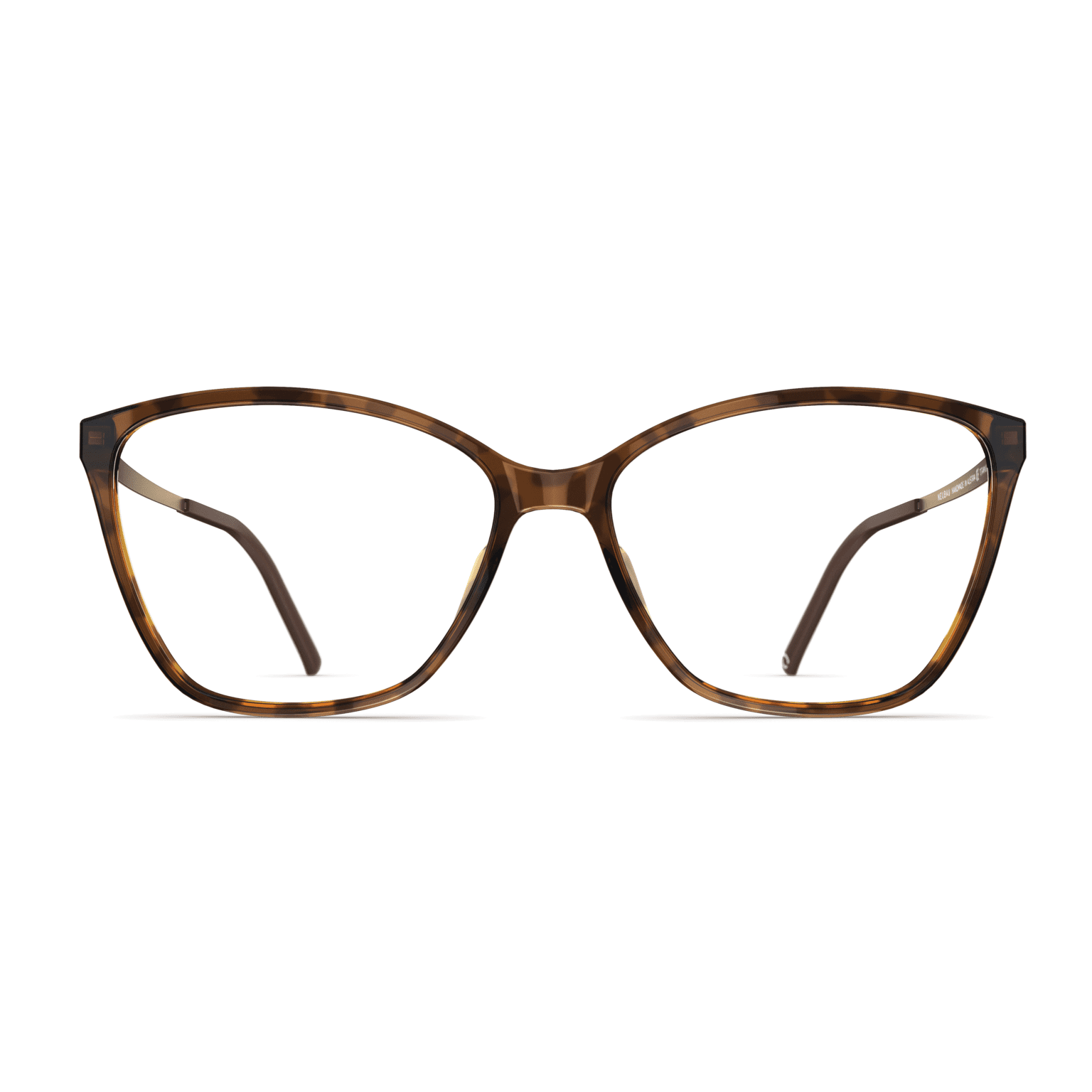 Damenbrille Neubau Leni T128 in havanna-braunem Vollrandrahmen mit eleganter, zeitloser Katzenaugenform.