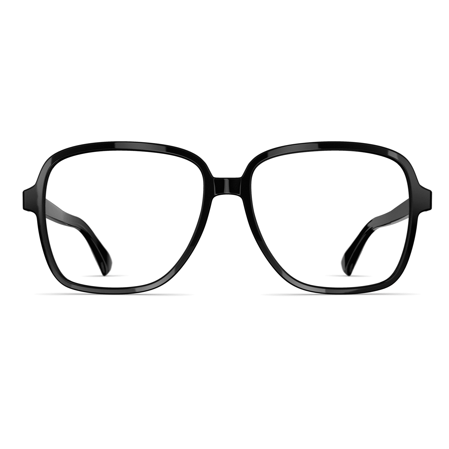 Unisexbrille Neubau Mara T171 in Schwarz mit eckigem Rahmen und minimalistischen Bügeln, stilvoll und zeitlos im Design.