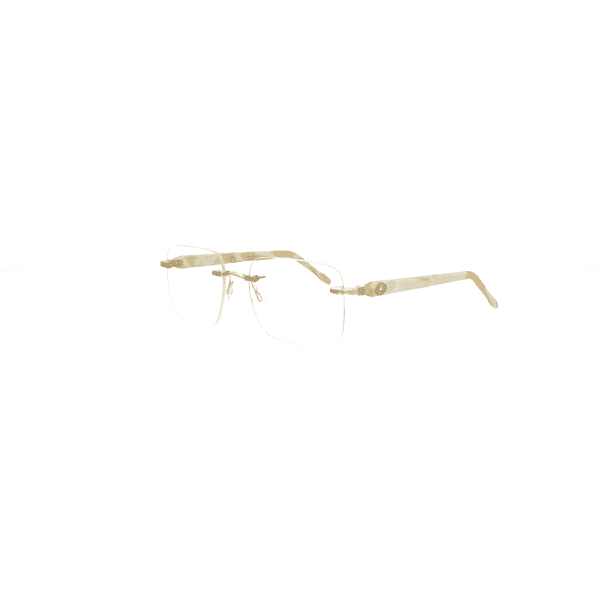 Alt-Text: Switch it Garnitur SI 9258 Damenbrille in Beige mit randlosem Design und filigranen Bügeln, modern und elegant.