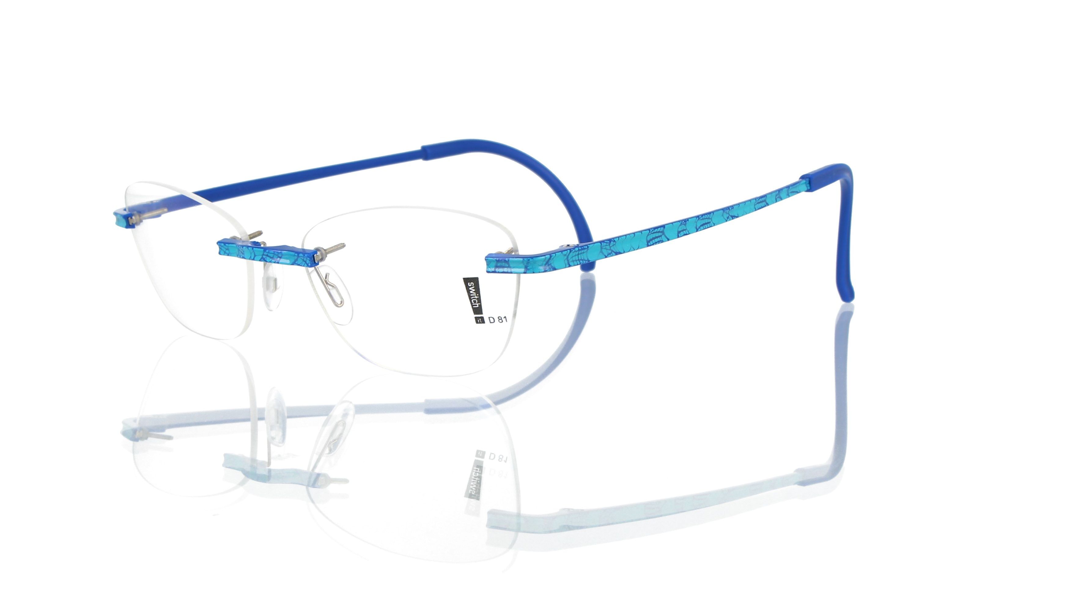 Switch It Garnitur 1011 Damenbrille Blau Opak Hellblau (2)