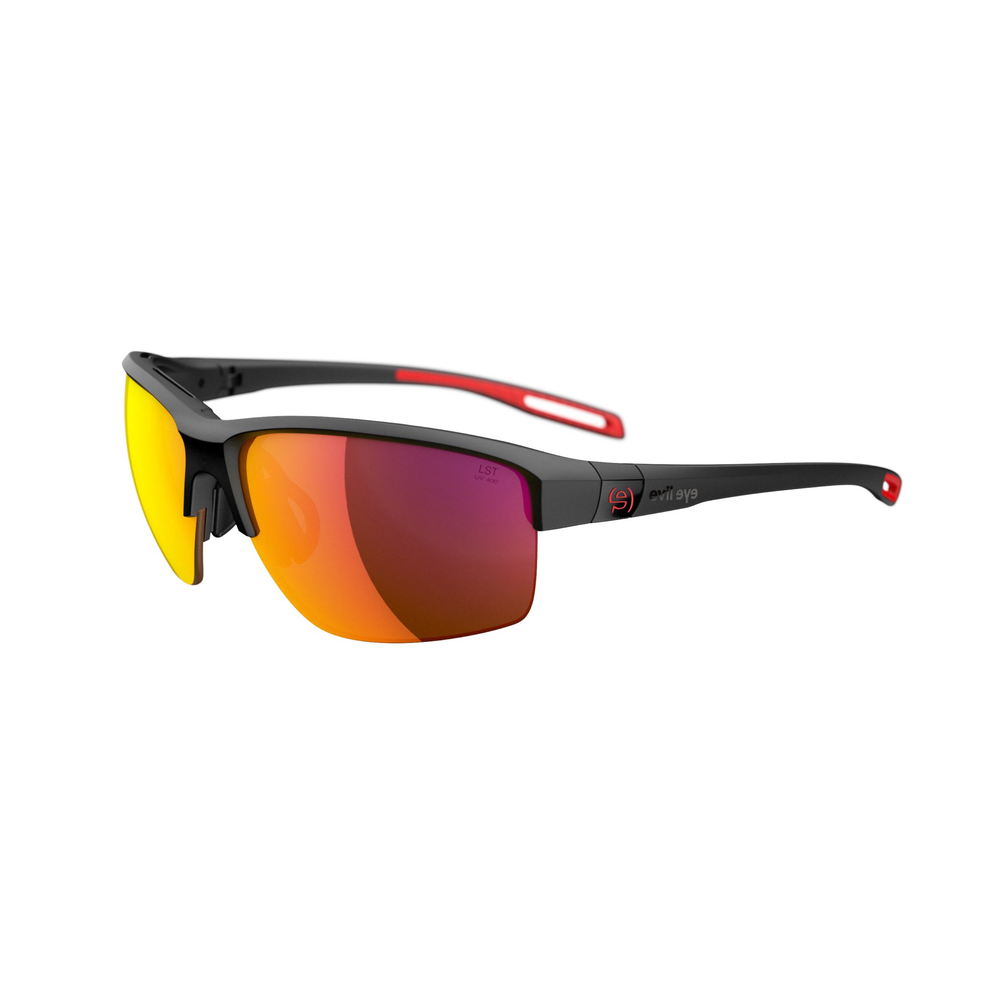 E024 75 9100 Black Matt Lst Active Red Mirror Bg White Sid