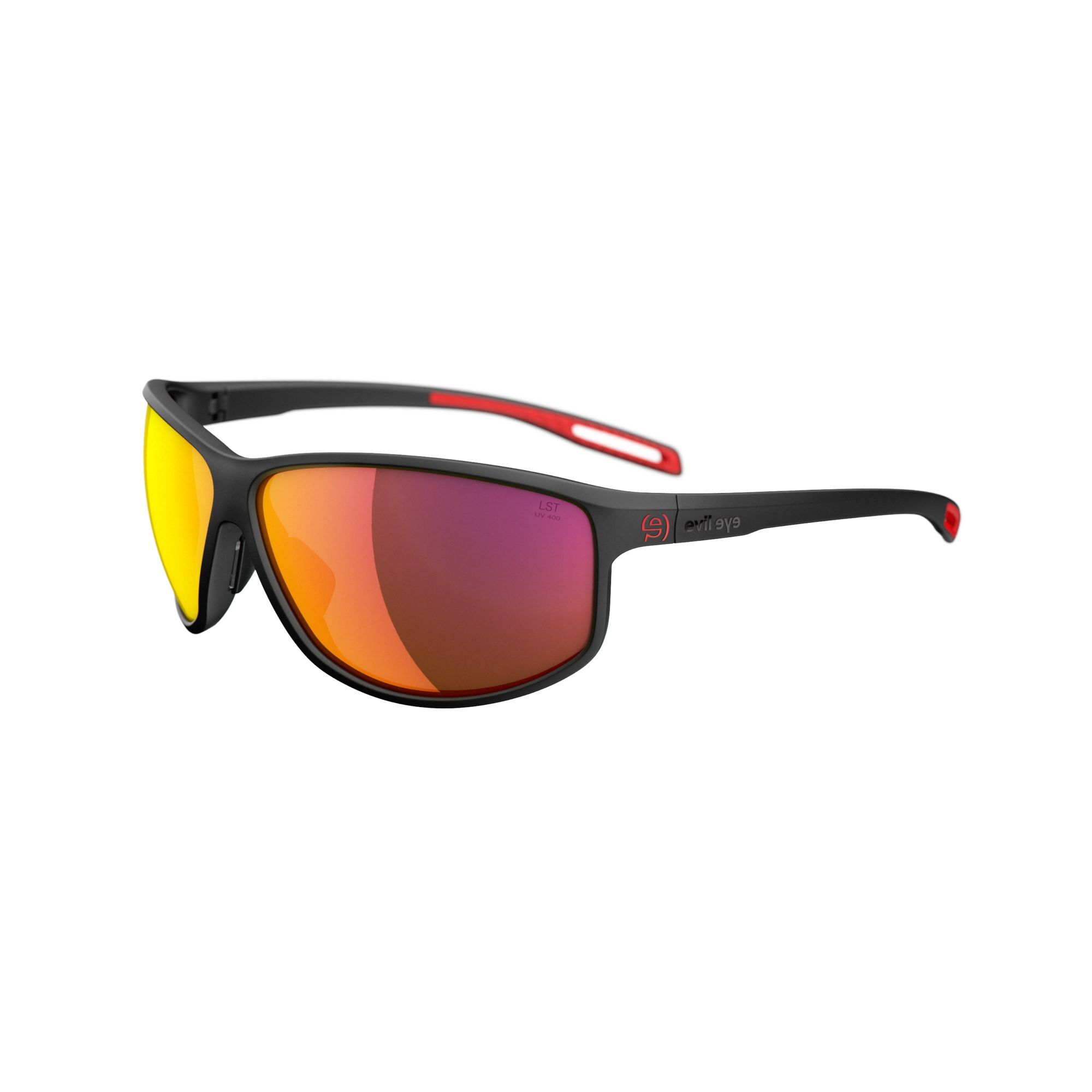 E025 75 9000 Black Matt Lst Active Red Mirror Bg White Sid