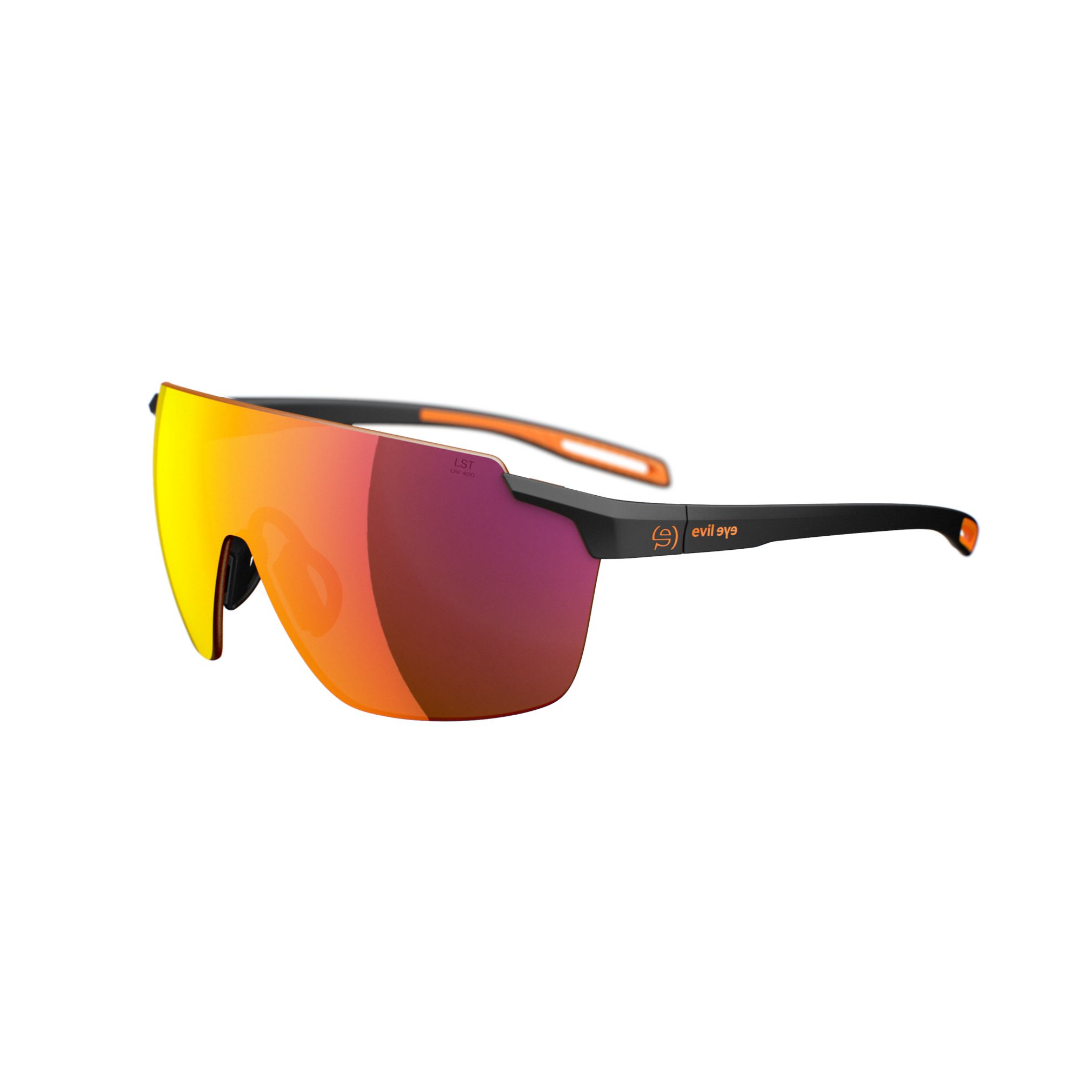 evil eye sportbrille E029 75 9100 Black Matt Lst Active Red Mirror Bg White Sid