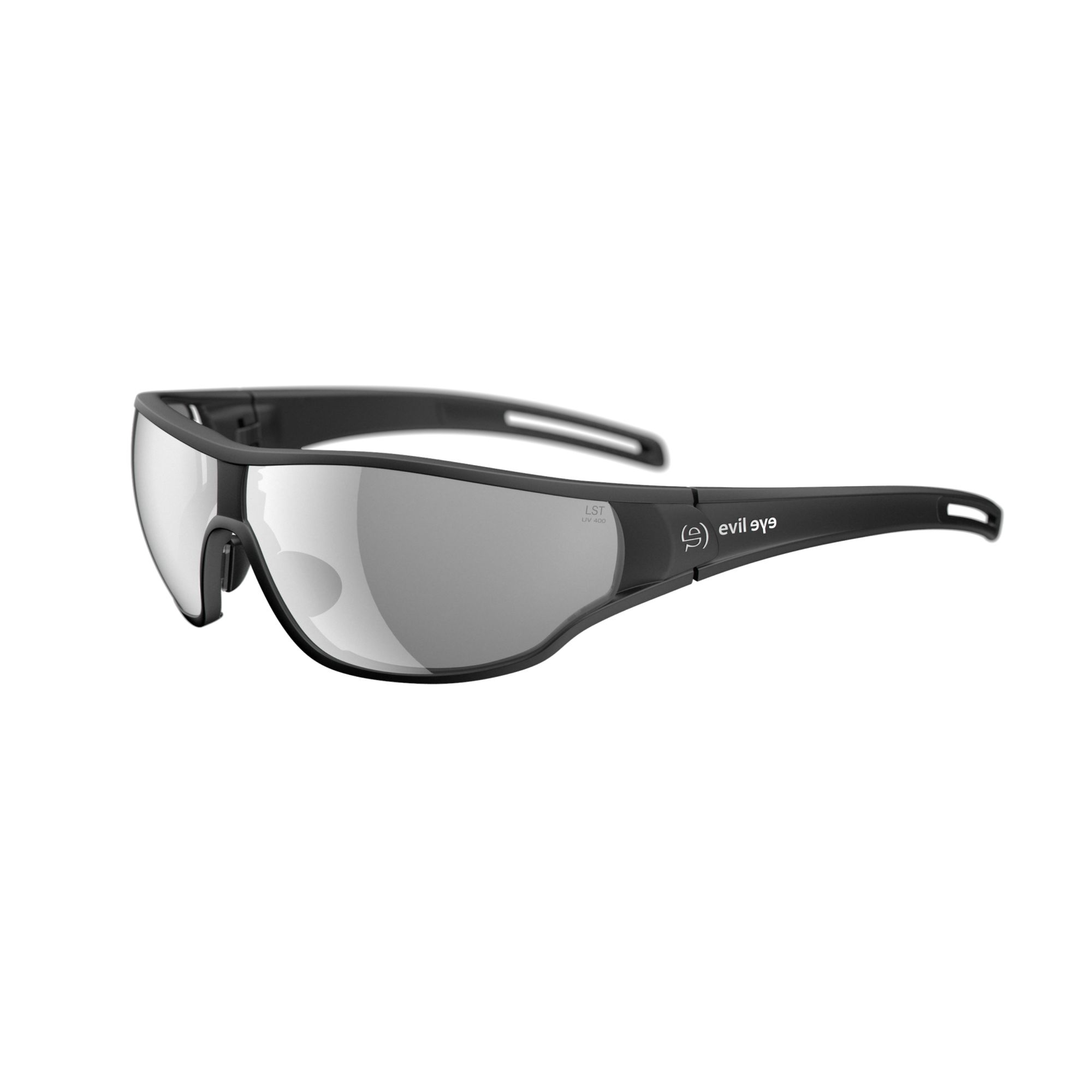 Sonnenbrille Sportbrille Evil Eye Fusor E006 75 9200 Black Matt Matt Lst Grey Silver Bg White Sid
