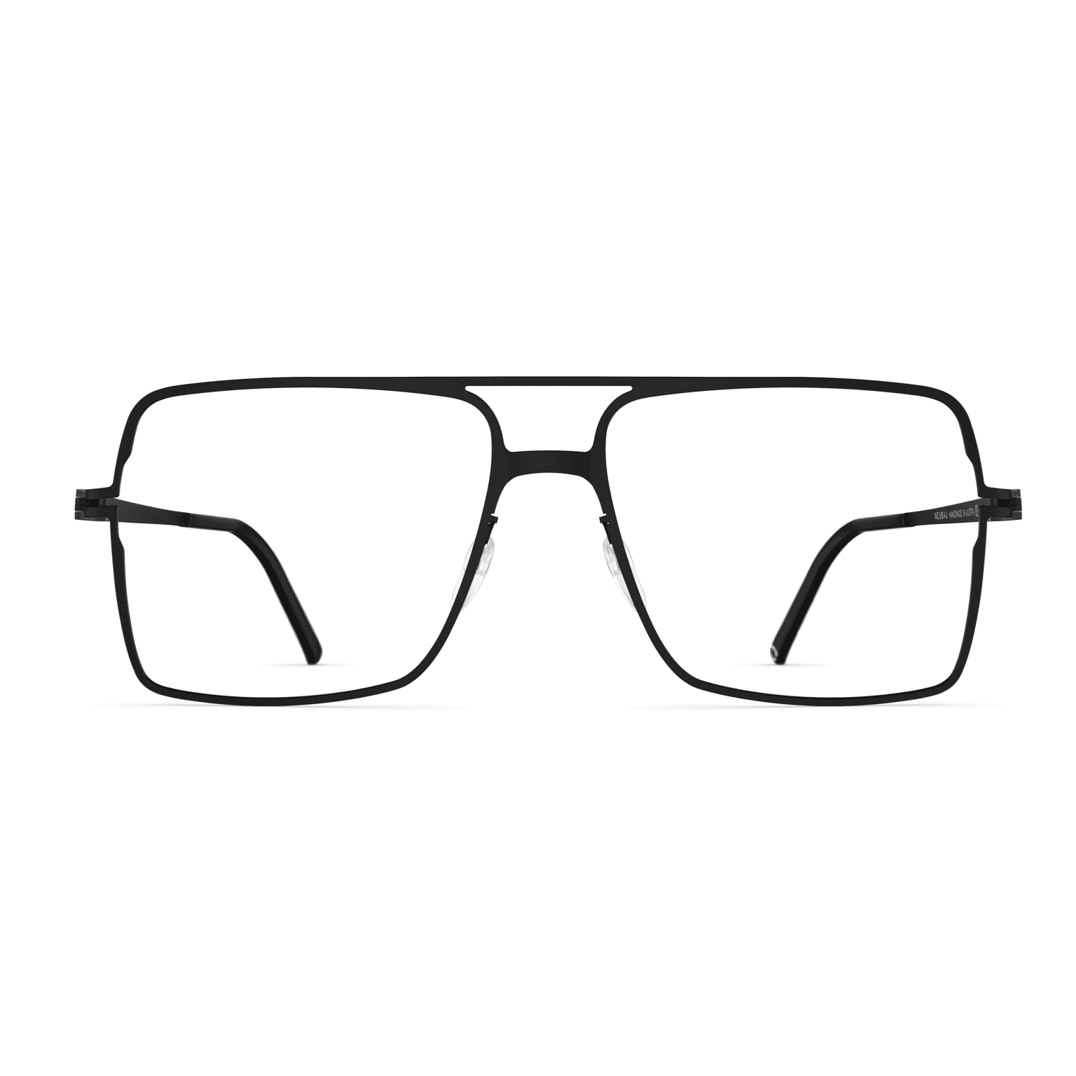 Herrenbrille Neubau Viktor T137 mit rechteckigem Rahmen in Schwarz, modernem Design und minimalistischer Ästhetik.