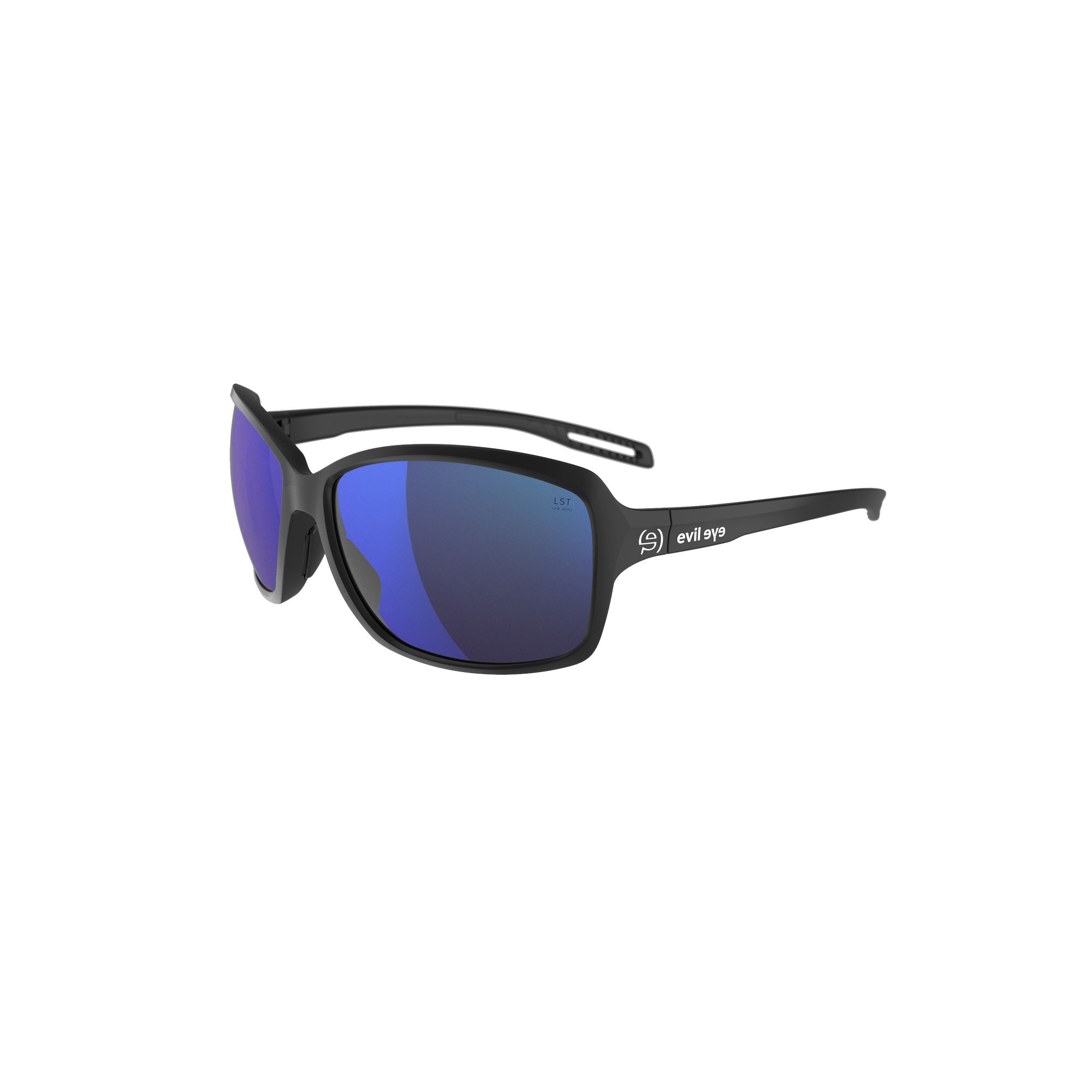 Sonnenbrille Sportbrille Evil Eye Basou E018 E018 75 9200 Black Matt Lst Active Blue Mirror Sid