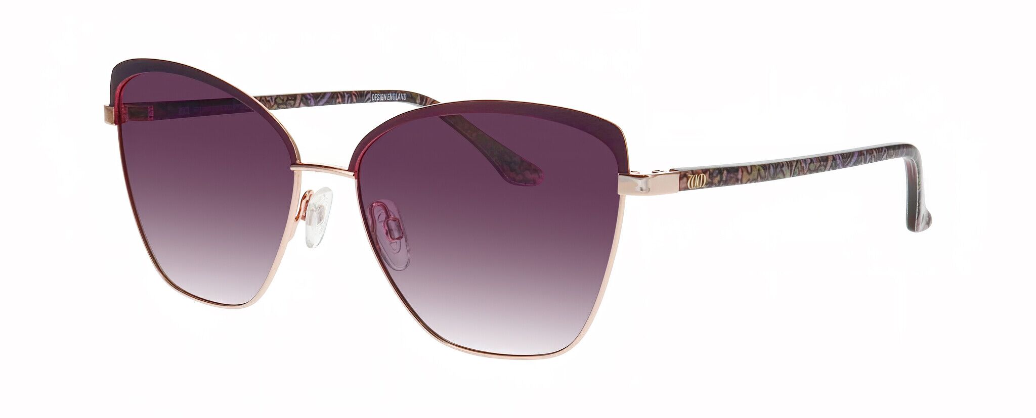 William Morris 80007-3431 57-15 William Morris 80007-3431 – ovale Vollrandbrille für Damen aus Edelstahl in Violettblau