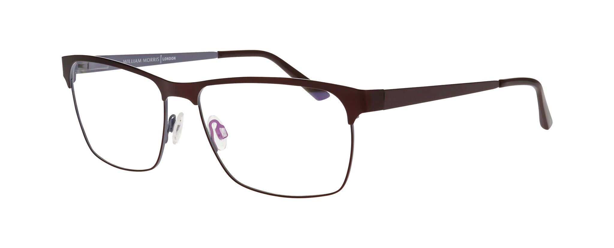 William Morris ADAM-C1 – eckige Vollrandbrille für Damen und Herren aus Edelstahl