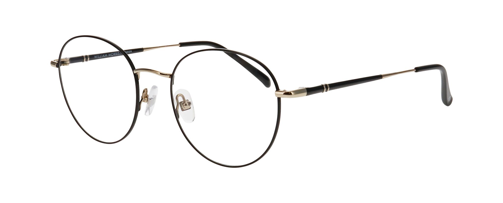 William Morris 50270-C1 52-20 William Morris 50270-C1 – runde Vollrandbrille aus Edelstahl in Schwarz