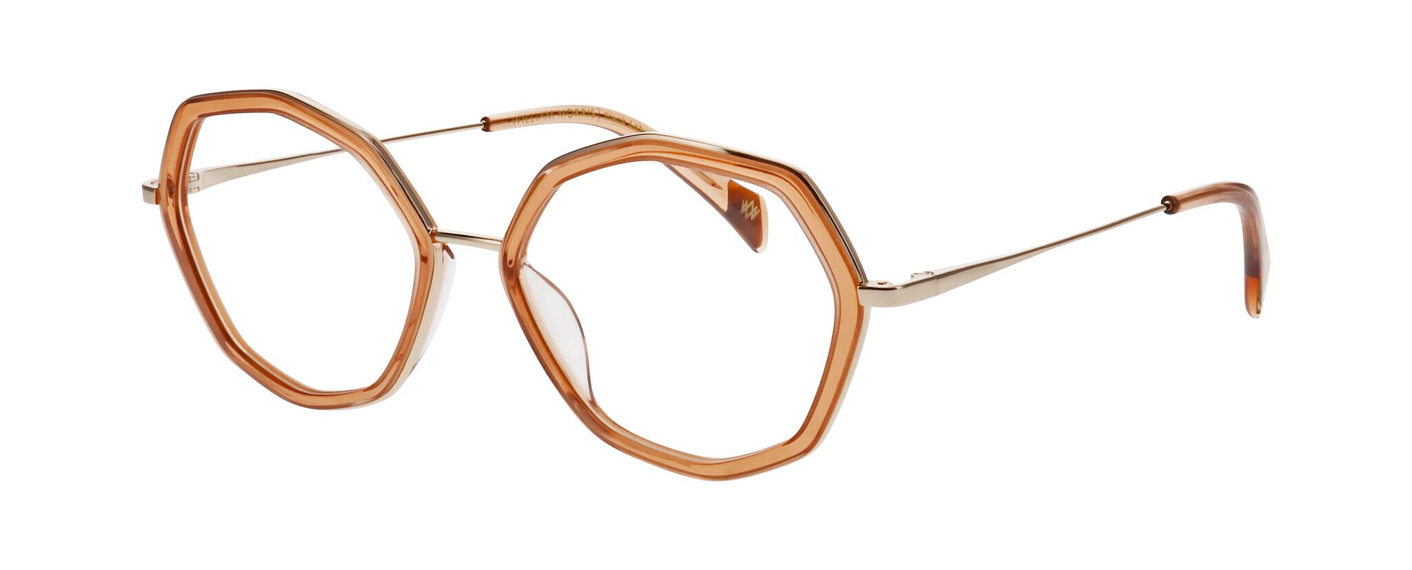William Morris FLEUR-1722 53-17 William Morris FLEUR-1722 – hexagonale Vollrandbrille für Damen aus Edelstahl in Nude