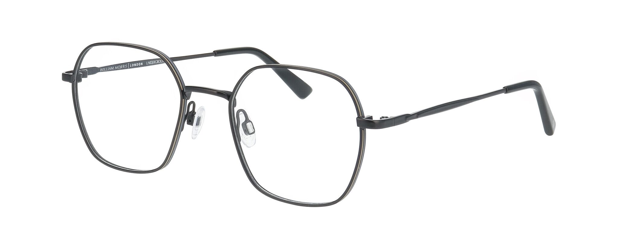 William Morris HOXTON 4-6031 50-20 William Morris HOXTON 4-6031 – hexagonale Vollrandbrille für Herren aus Edelstahl